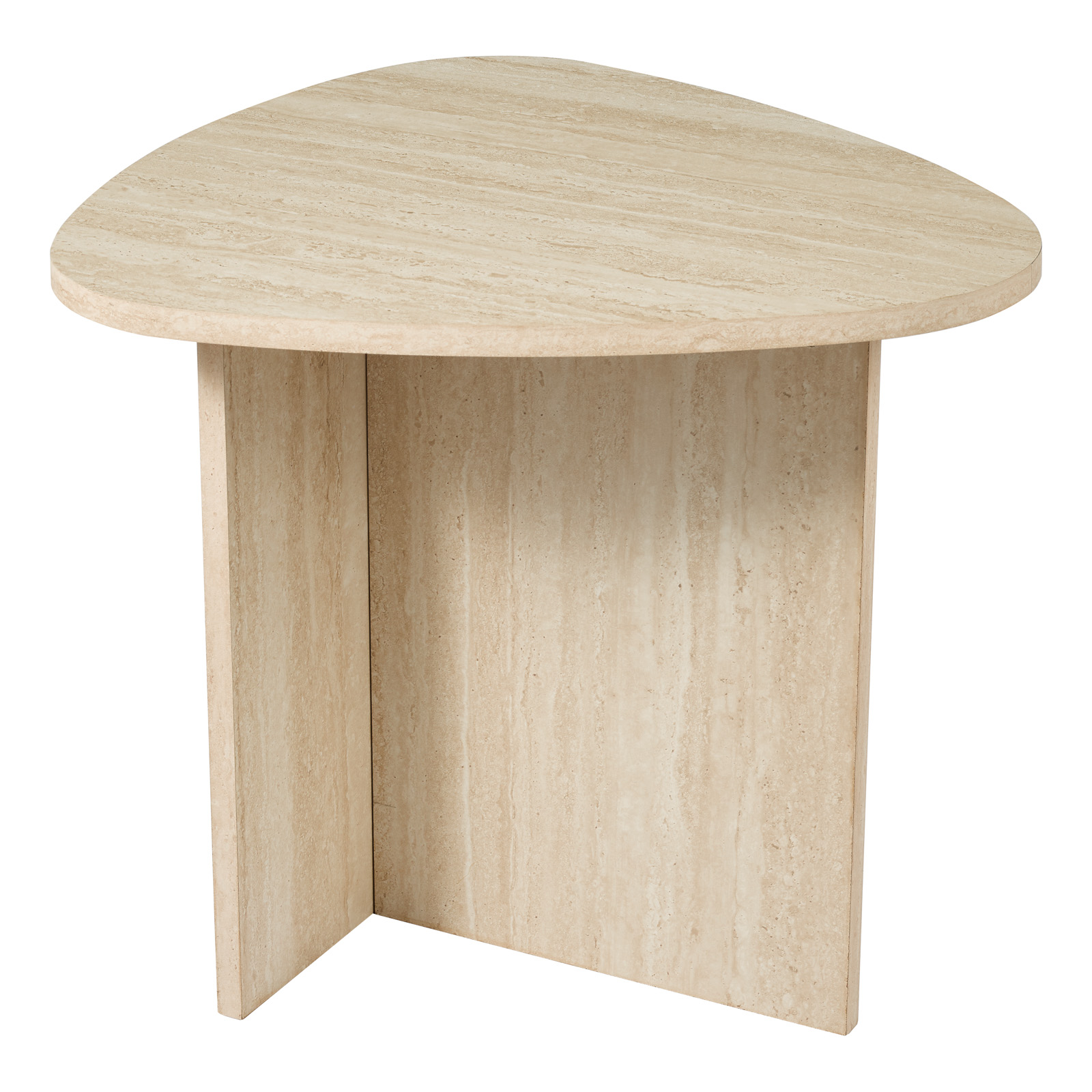 Isidro Side Table Travertine Effect