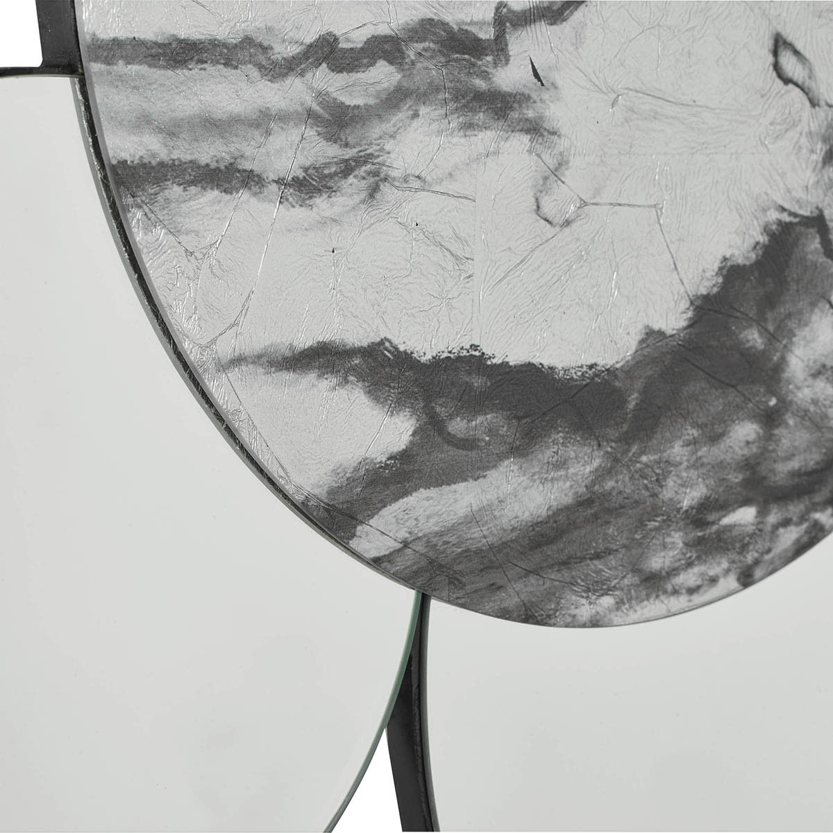 Meco Rectangle Mirror Black Marble Effect 120 x 70cm