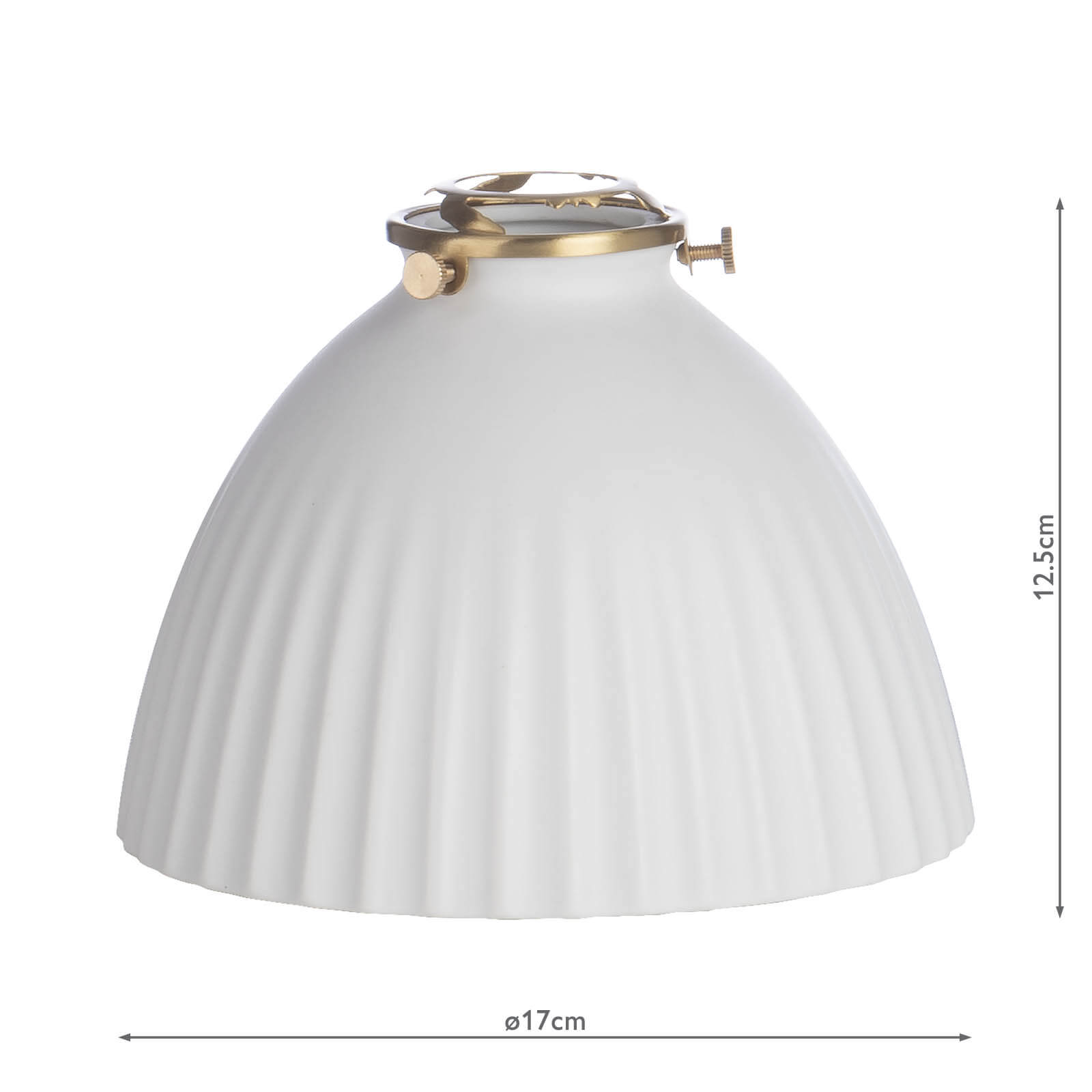 Easy Fit White Domed Ceramic Shade 17cm