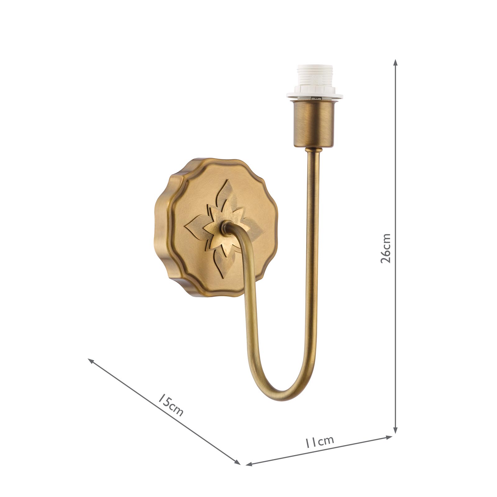 Adyara Wall Light Antique Bronze Bracket Only