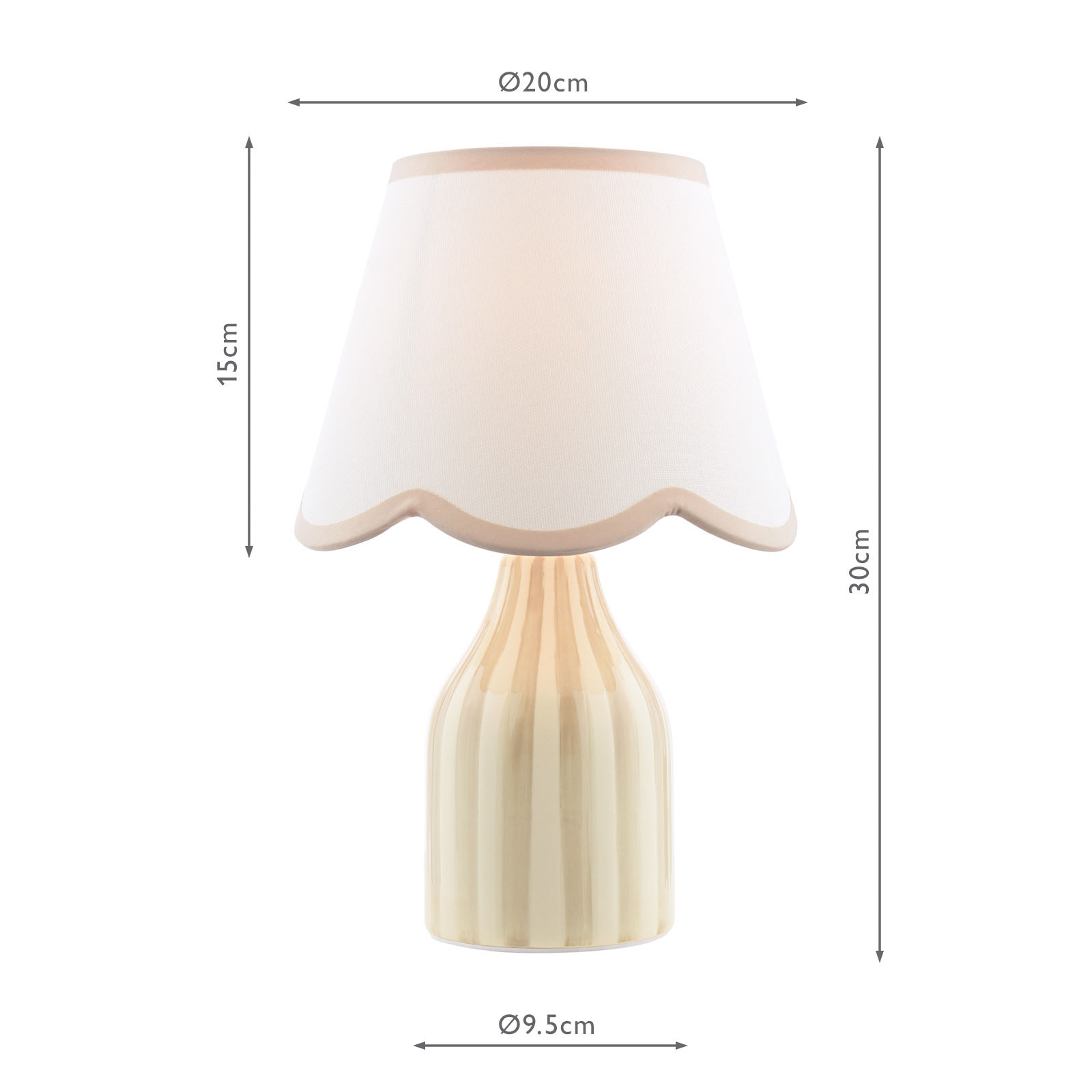 Aimee Twin Pack Table Lamp Taupe Ceramic With Shade