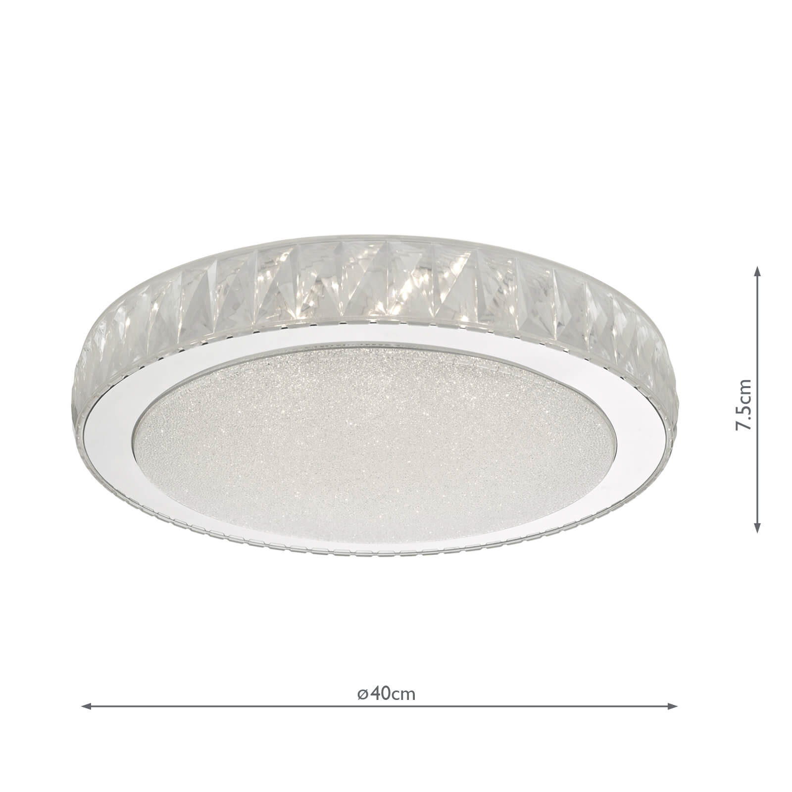 Akelia Large Flush Clear and Mirror Effect LED