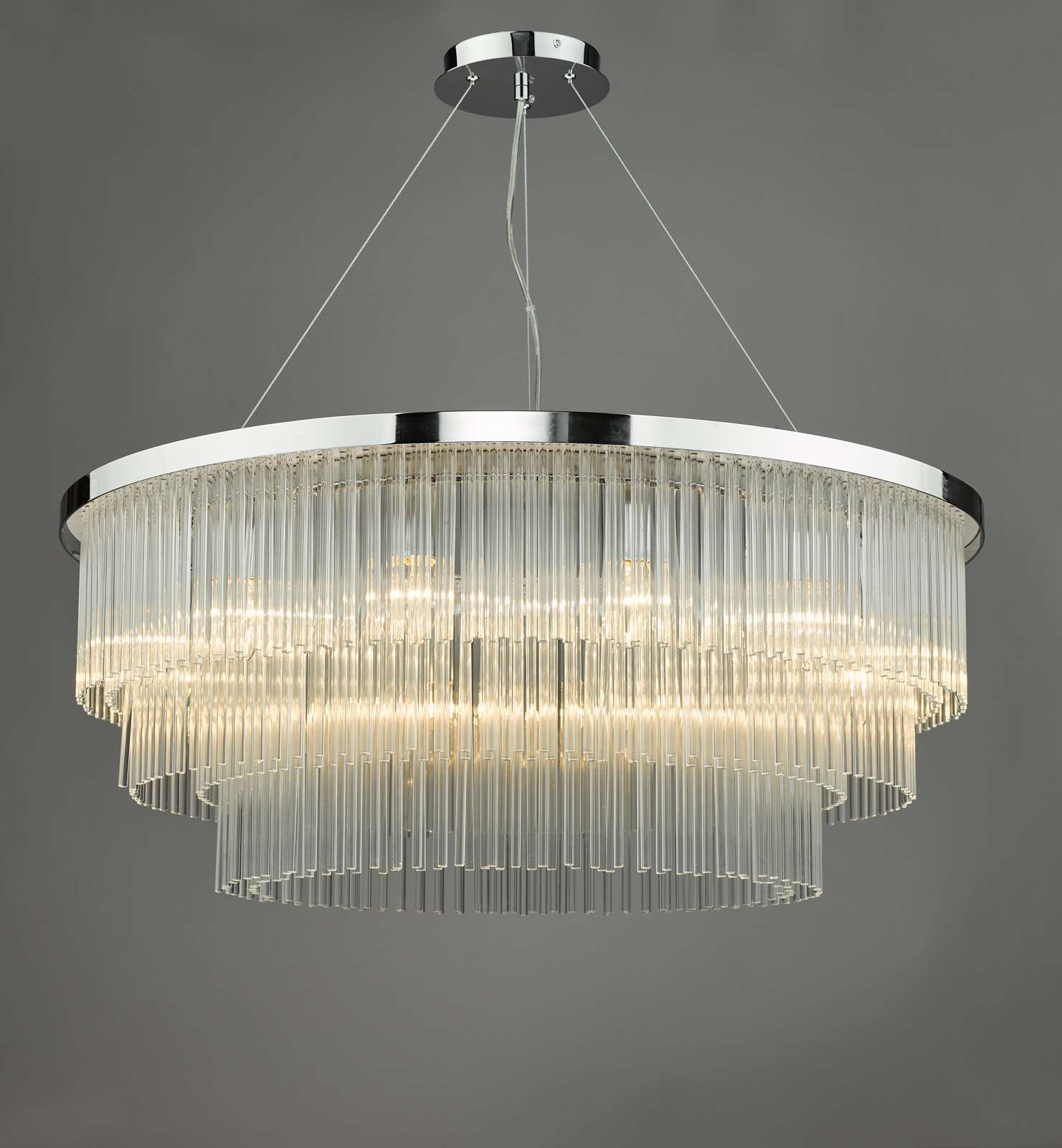 Alpheios 12 Light Chandelier Polished Chrome Glass