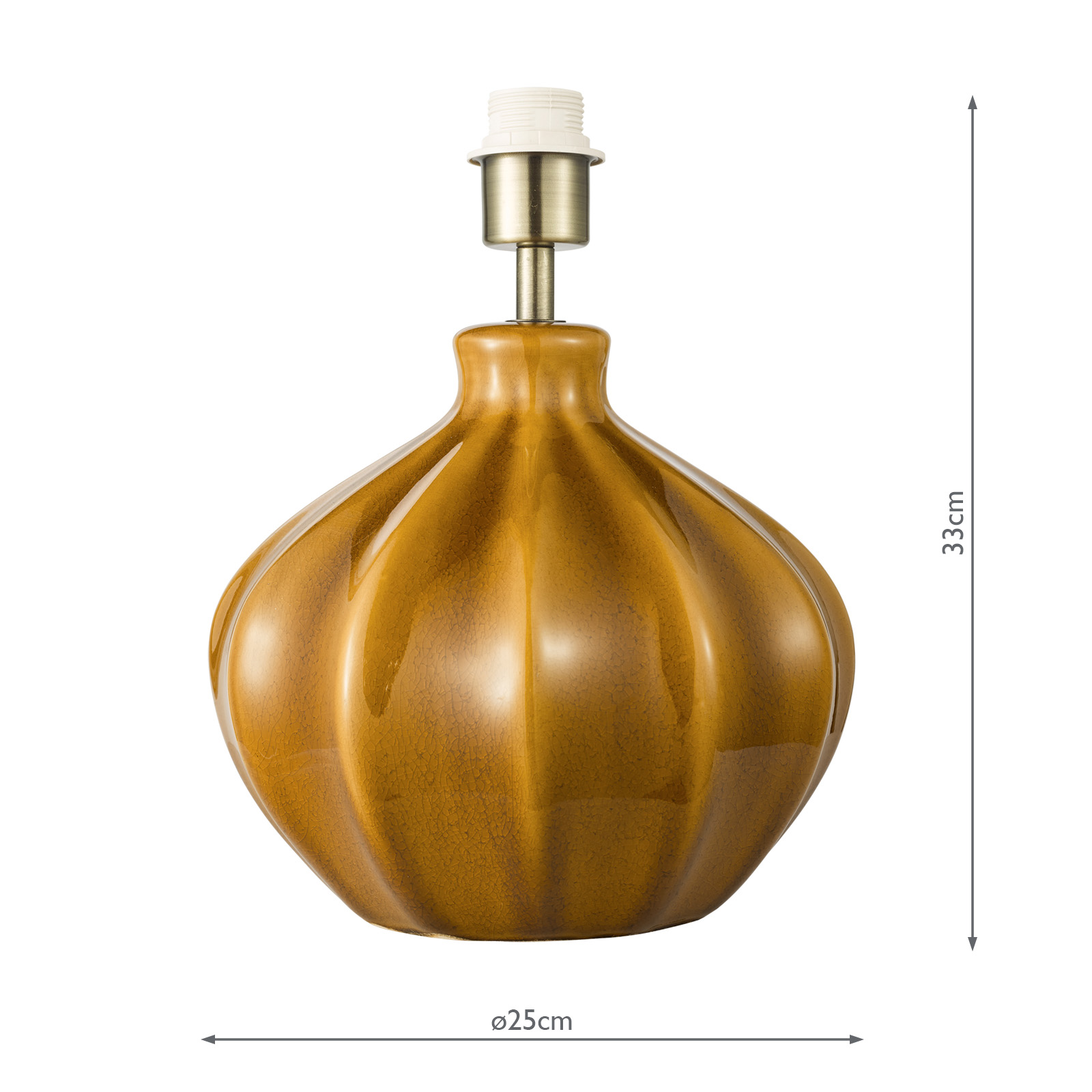 Amrita Table Lamp Caramel and Antique Brass Base Only