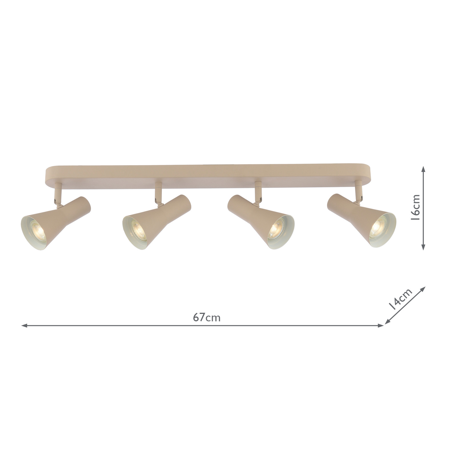 Arnel 4 Light Bar Spotlight Satin Taupe