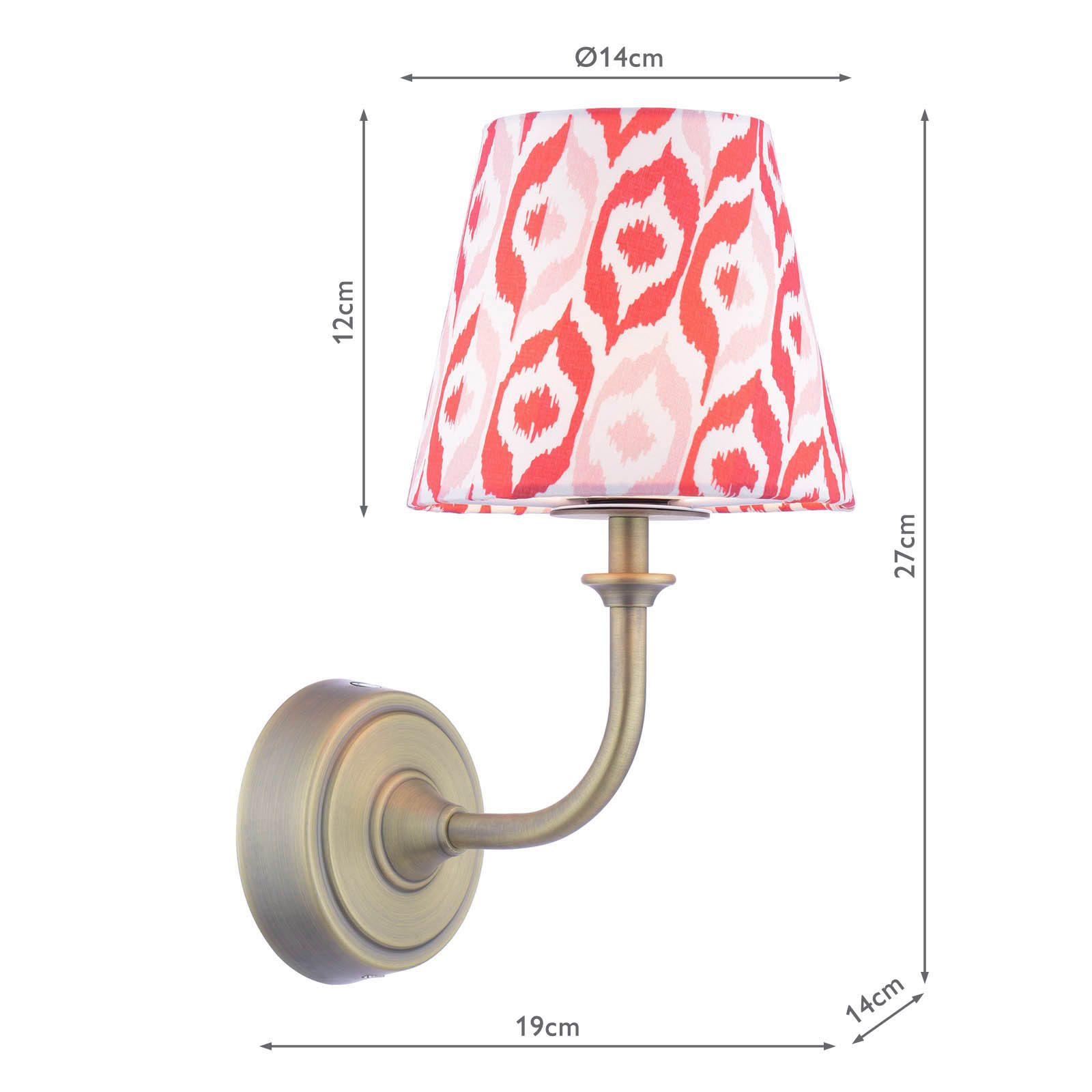 Joules Apsley Rechargeable Wall Light Matt Antique Brass With Shade LED