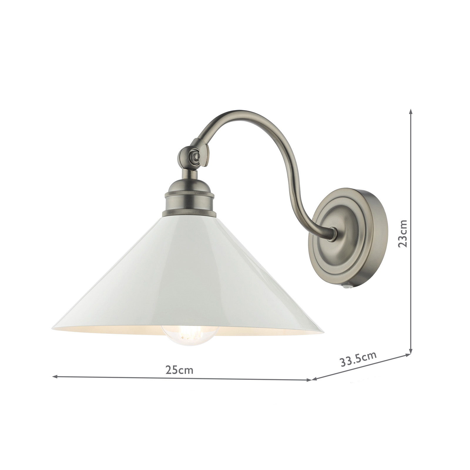 Audley End Wall Light Rubbed Bronze and Cream