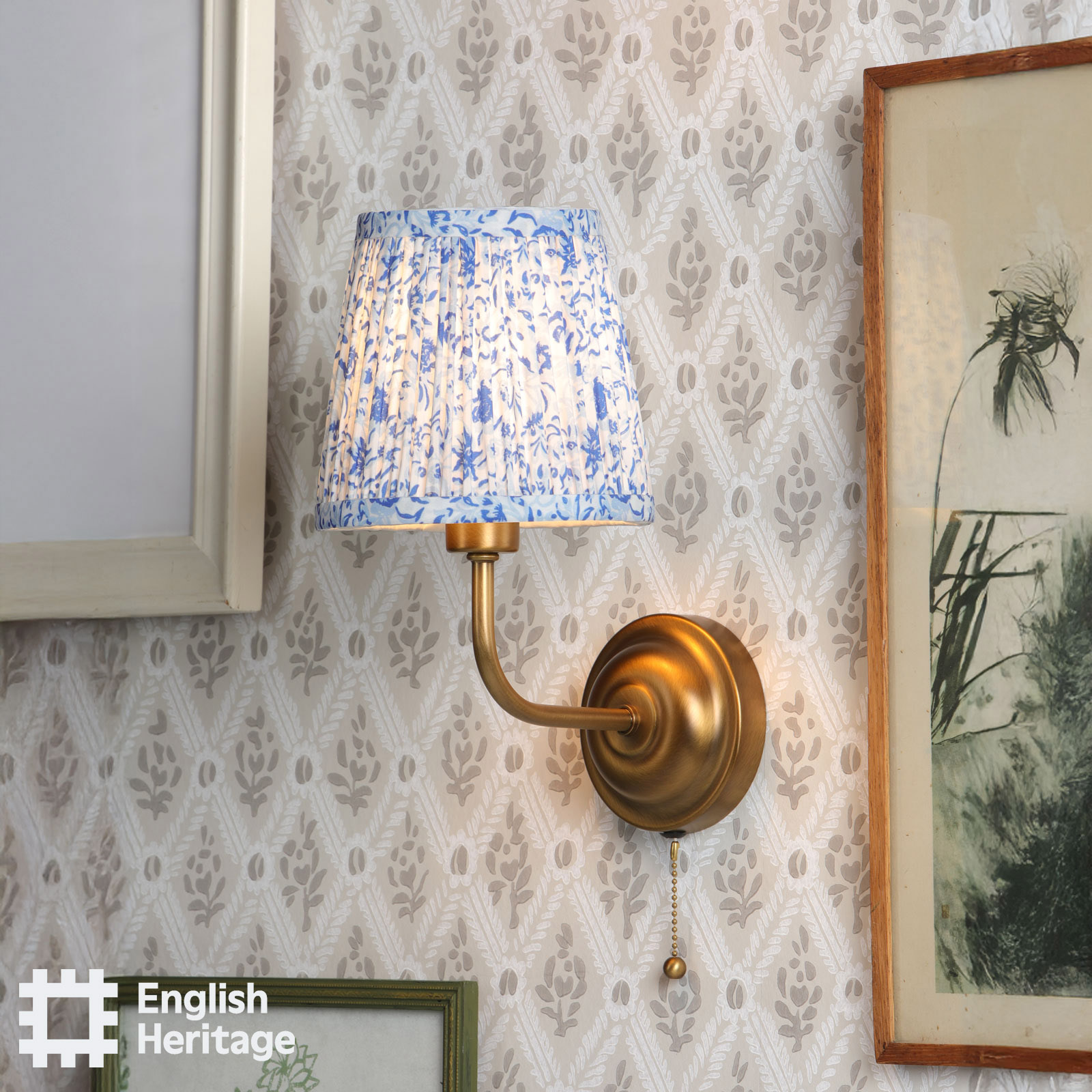 Belsay Hall Wall Light Antique Bronze With Shade
