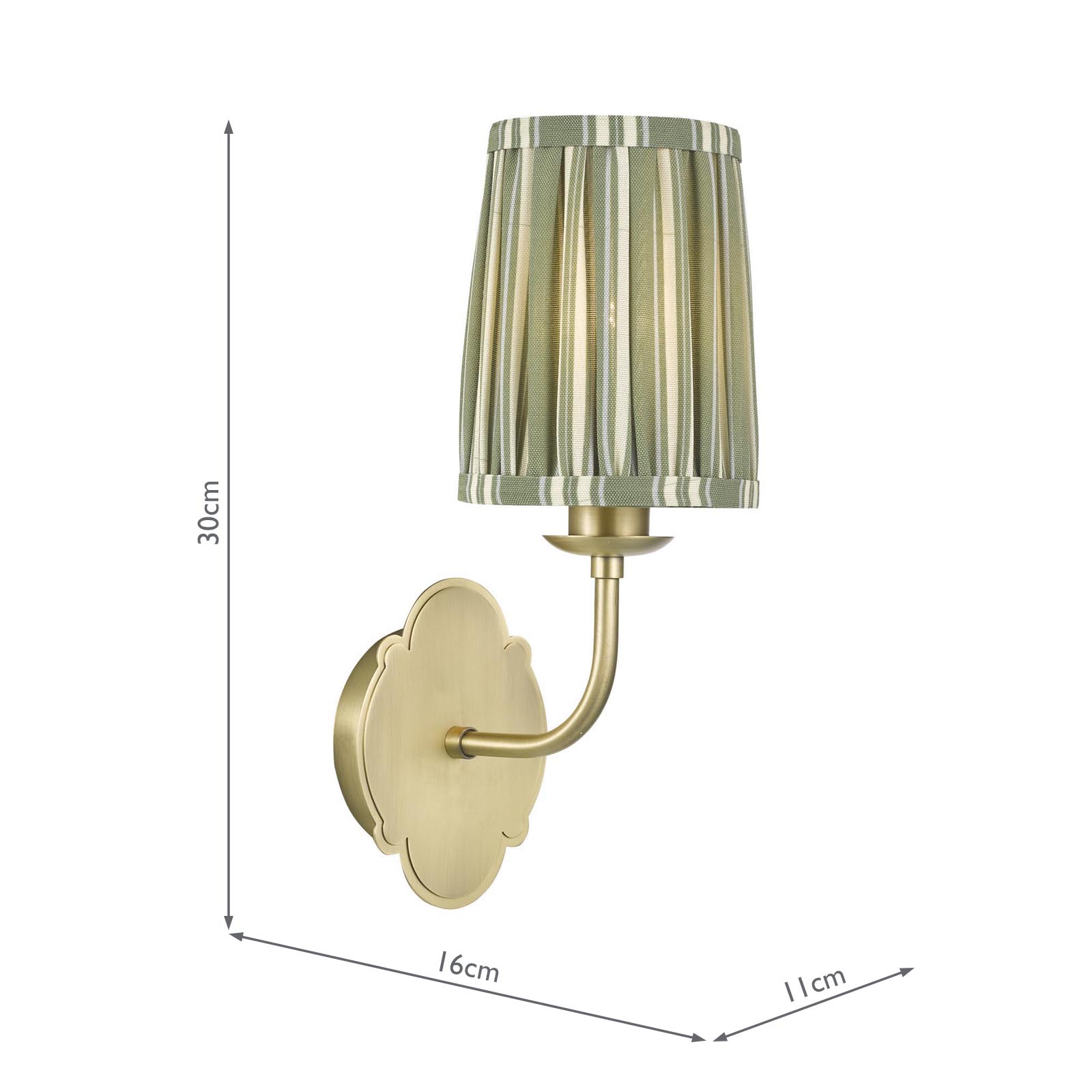 Joules Blickling Wall Light Matt Antique Brass With Shade