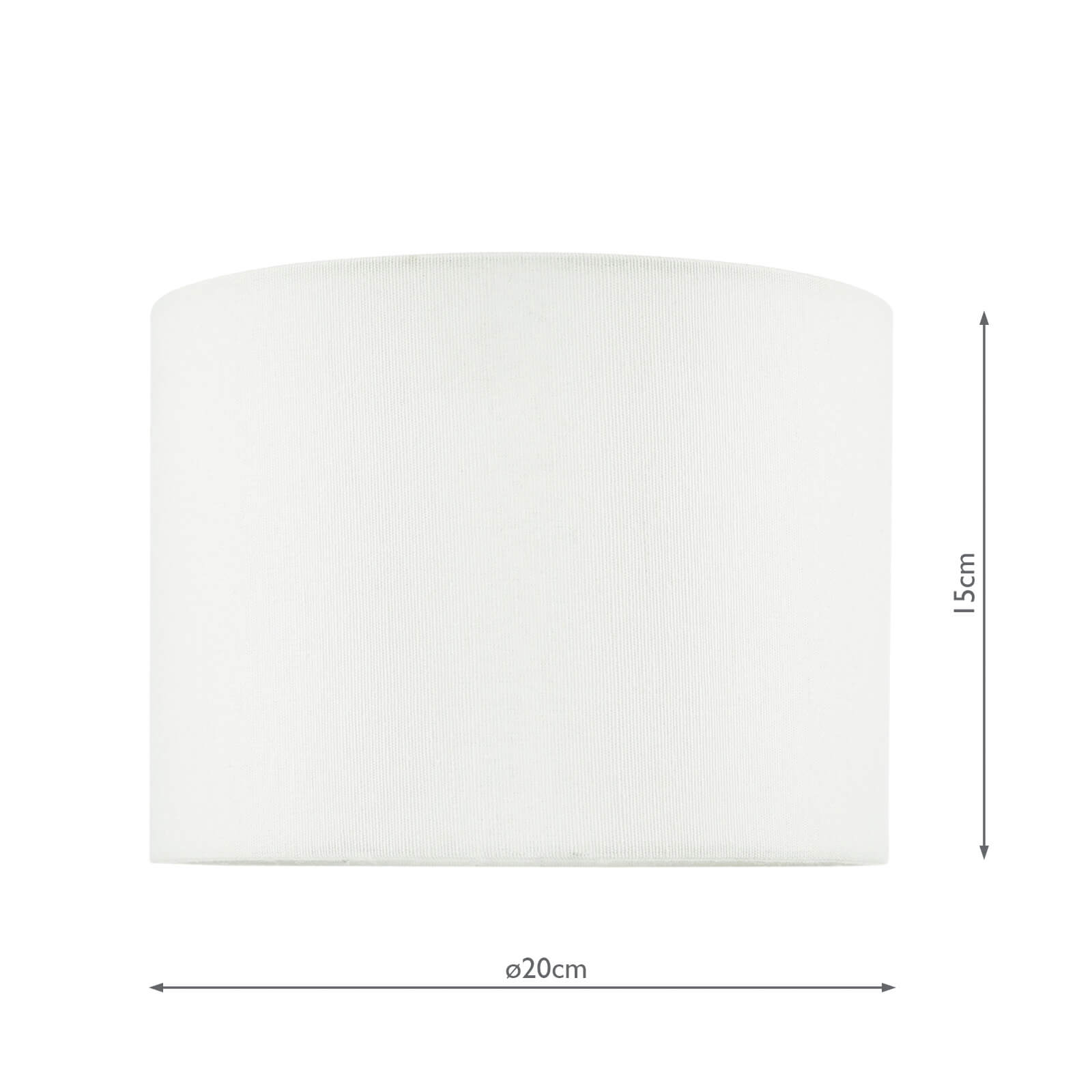 Boris White Cotton Drum Shade 20cm