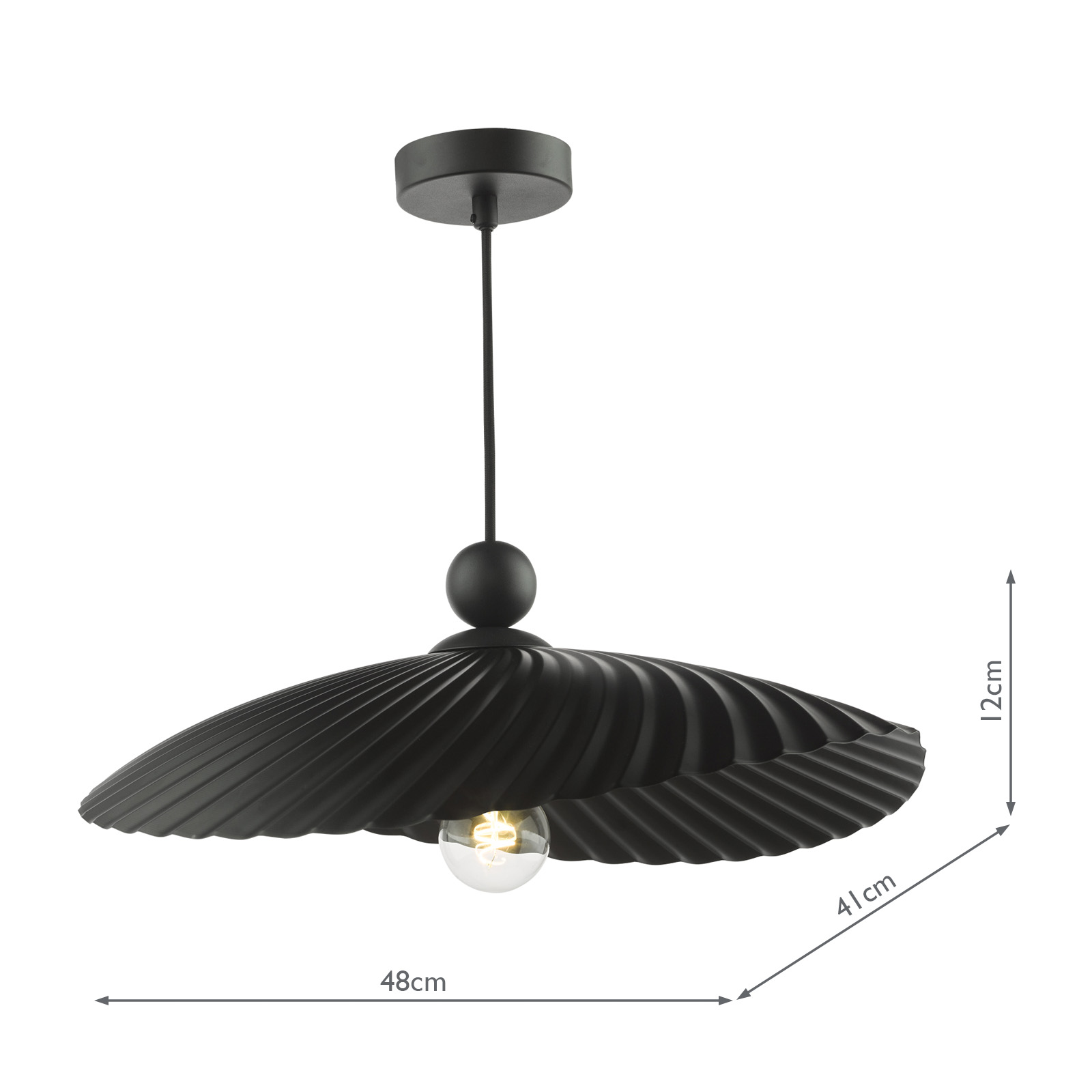 Bouvier Easy Fit Pendant Matt Black