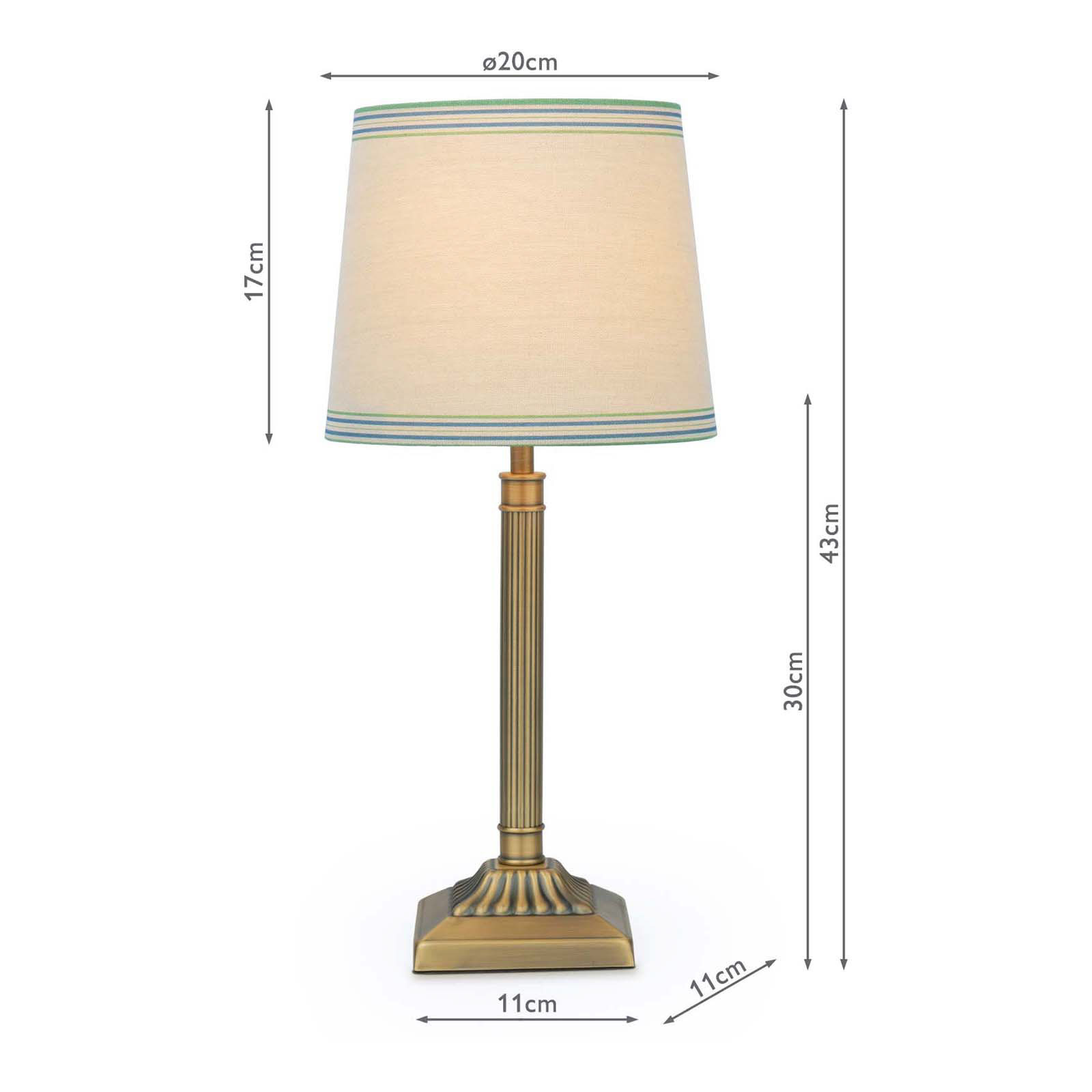 Joules Buscot Table Lamp Matt Antique Brass With Shade