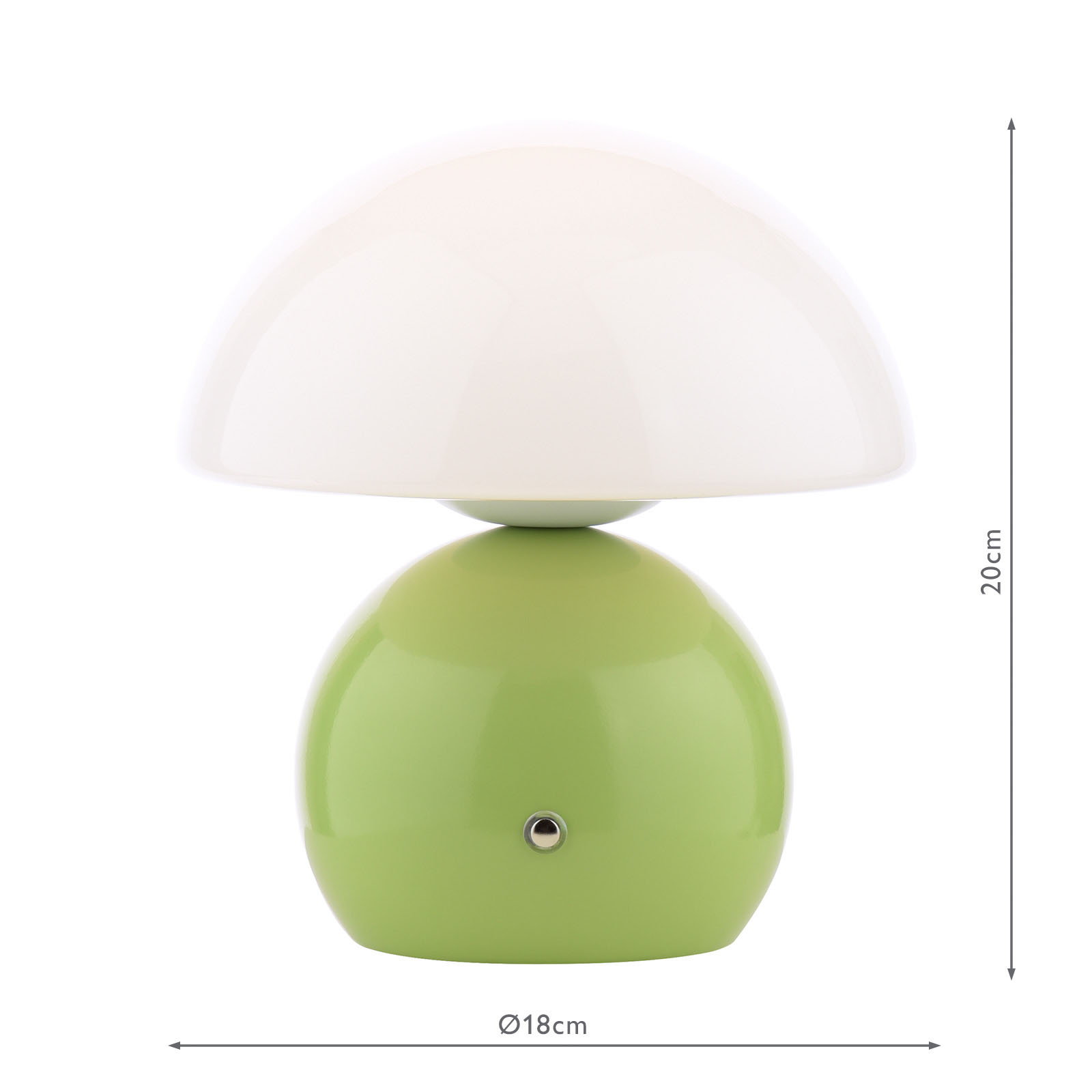 Caesar Rechargeable Table Lamp Green and Opal Glass LED