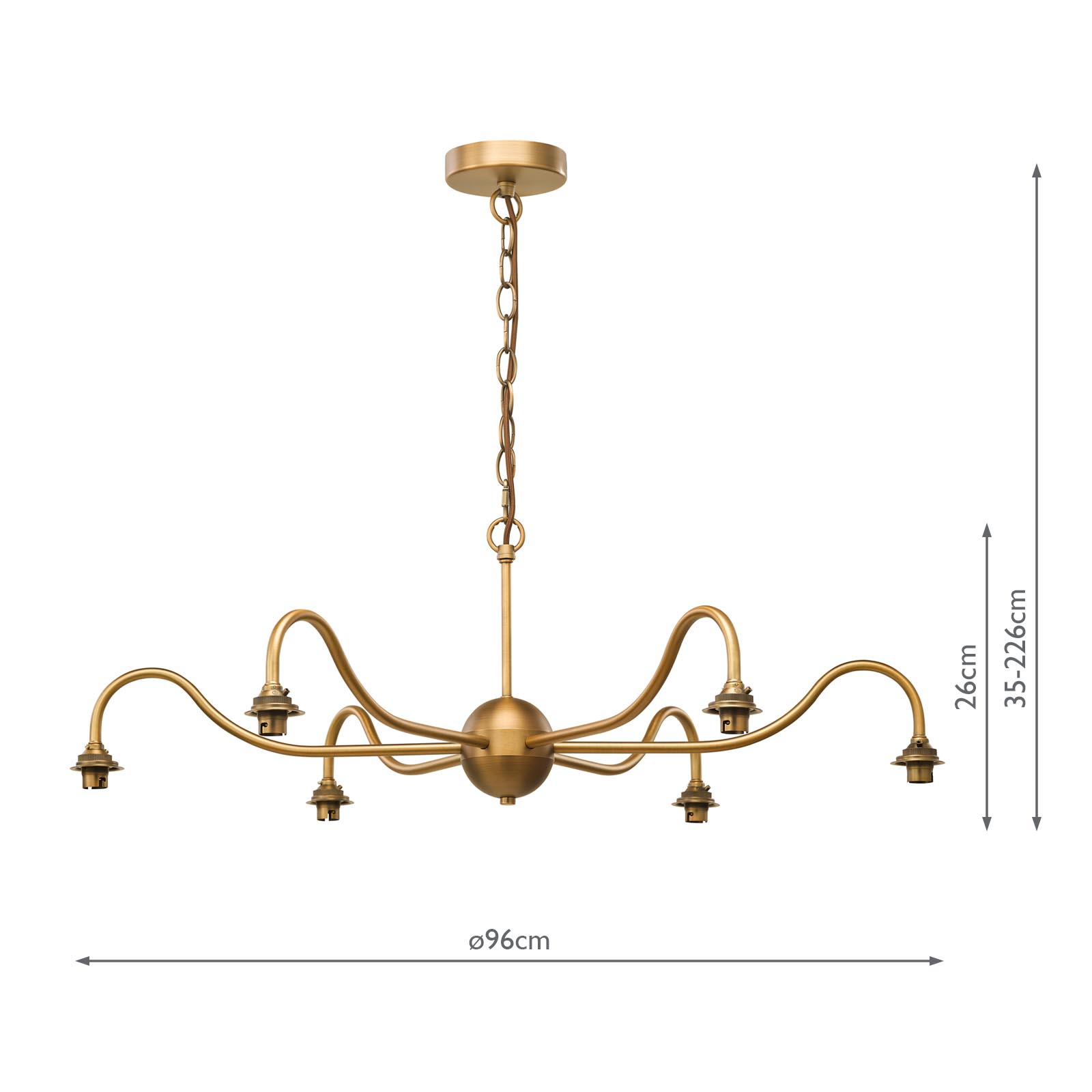 Caliro 6 Light Pendant Antique Bronze Fitting Only
