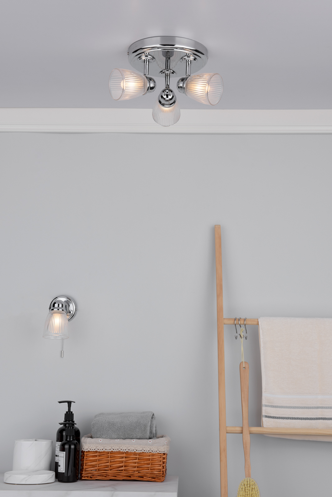 Cedric Bathroom 3 Light Spotlight Polished Chrome Glass IP44