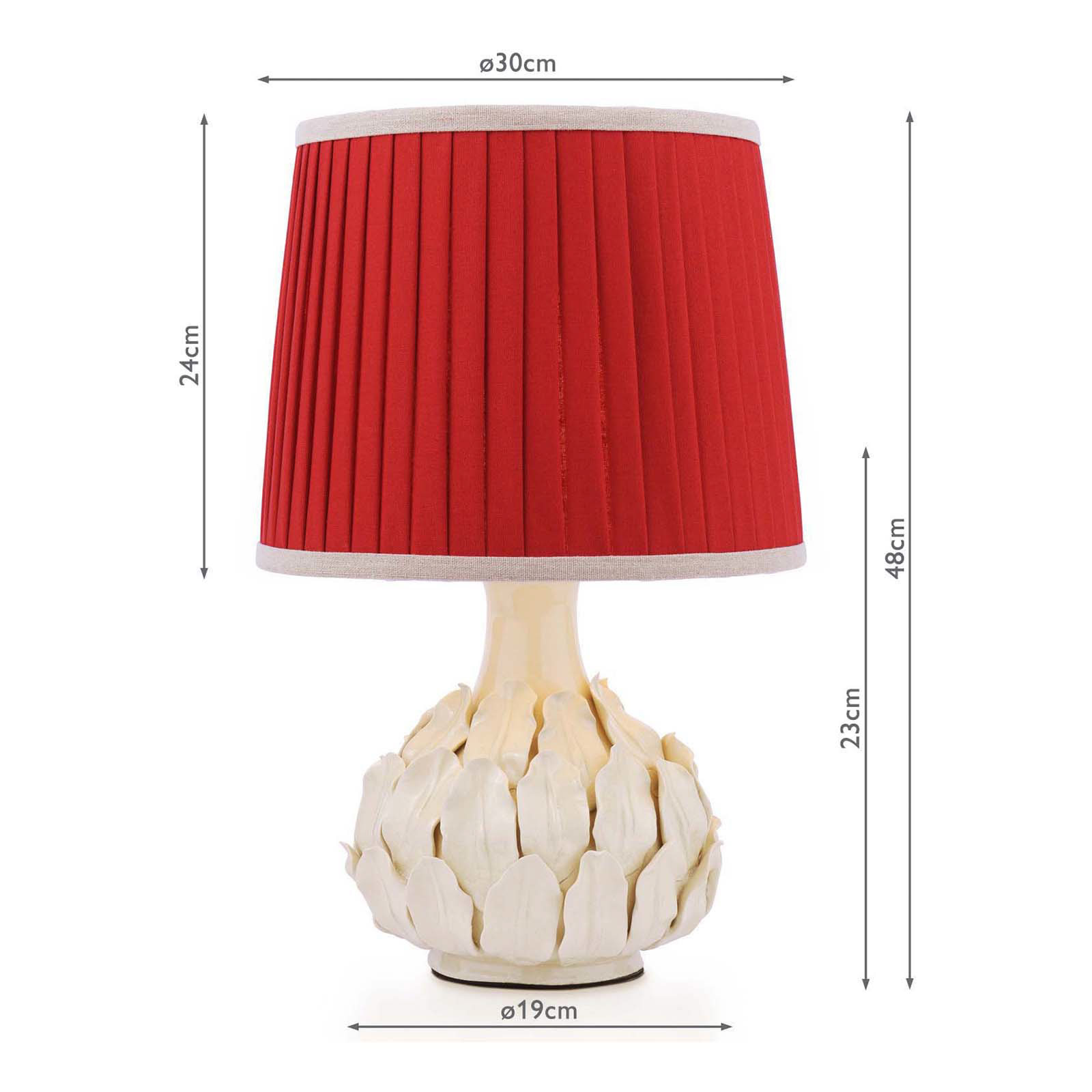 Joules Chatsworth Table Lamp Cream Ceramic and Matt Antique Brass With Shade