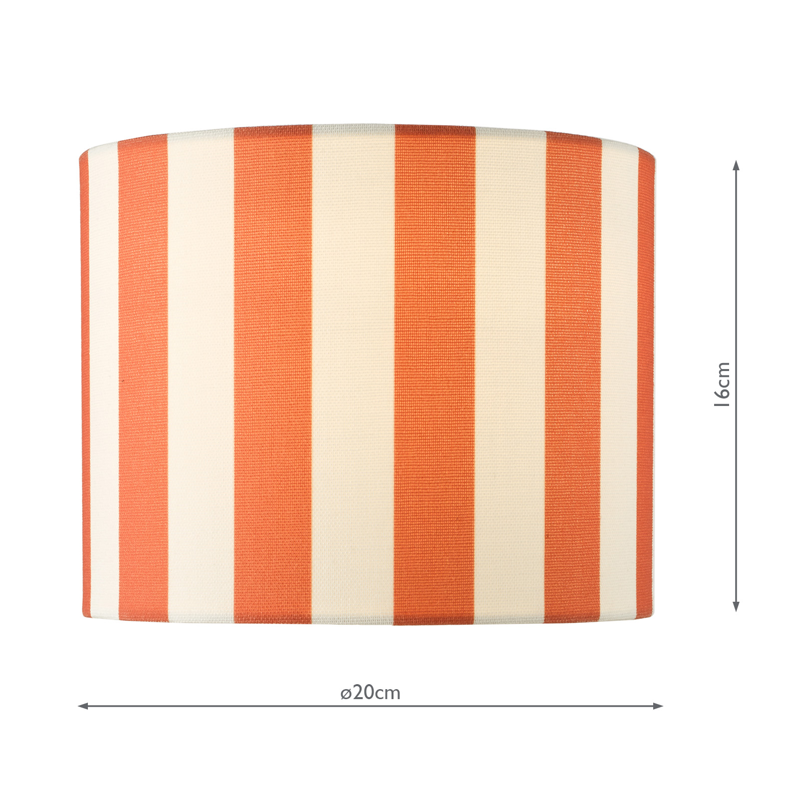 Cicada Orange Linen Drum Shade 20cm