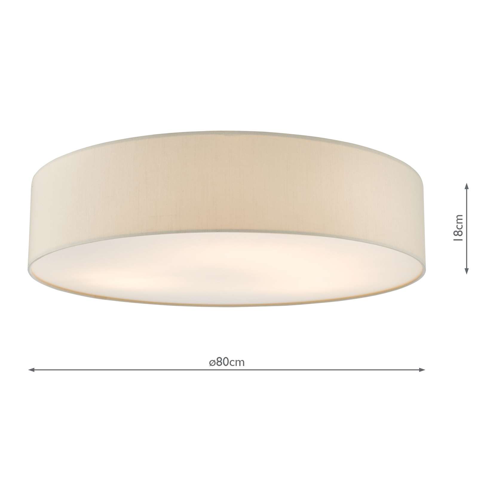 Cierro 6 Light Flush Taupe 80cm
