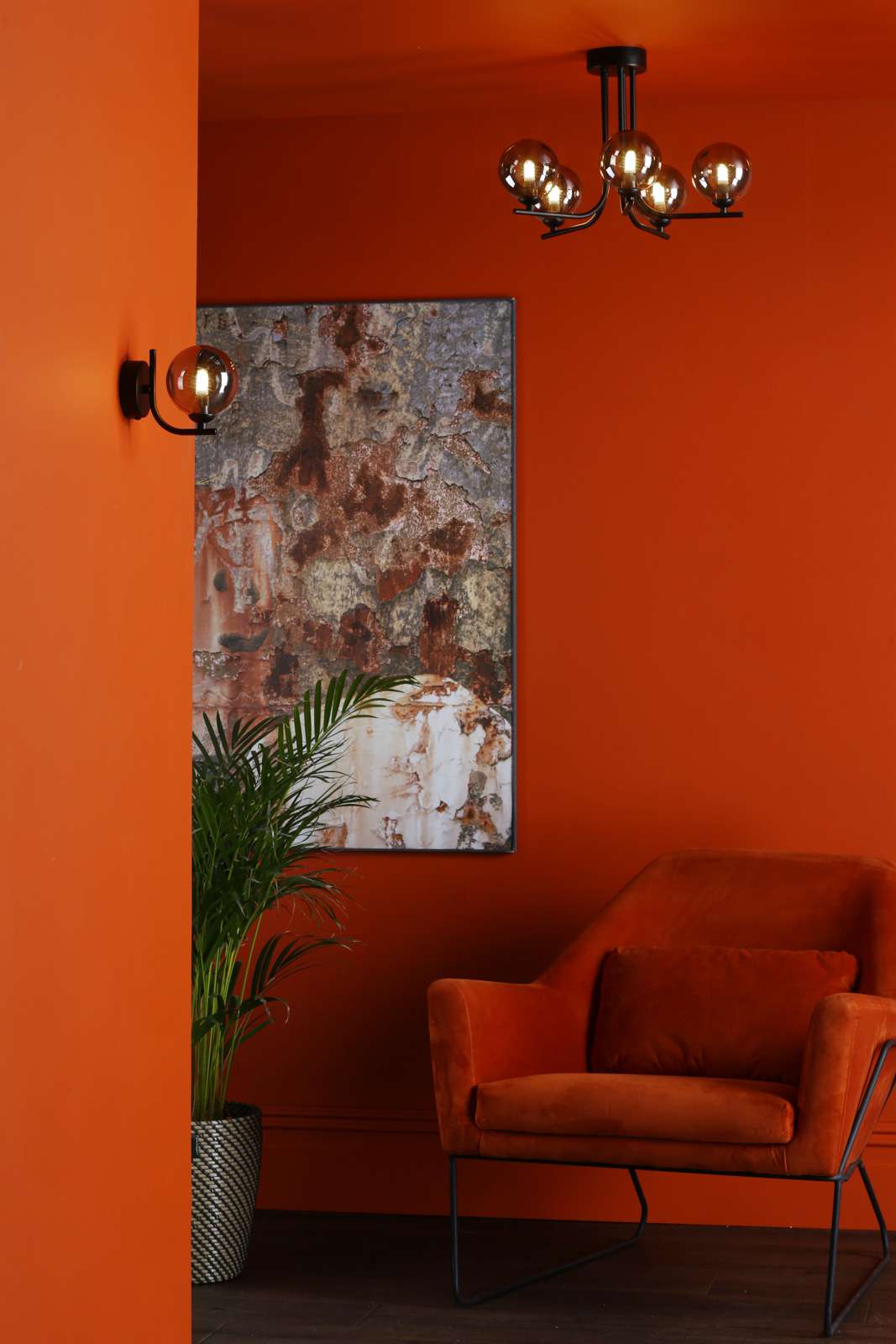 Cradle 1 Light Wall Light Matt Black With Smoked Glass