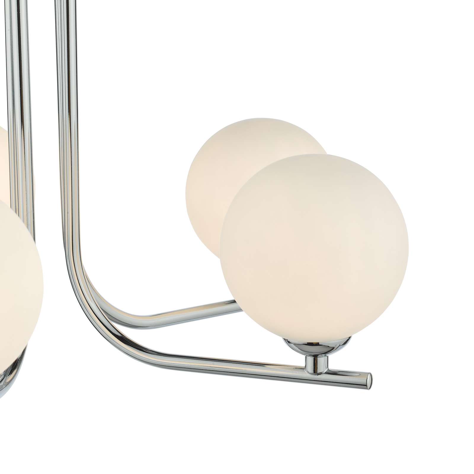 Cradle 5 Light Semi Flush Polished Chrome With Opal Glass
