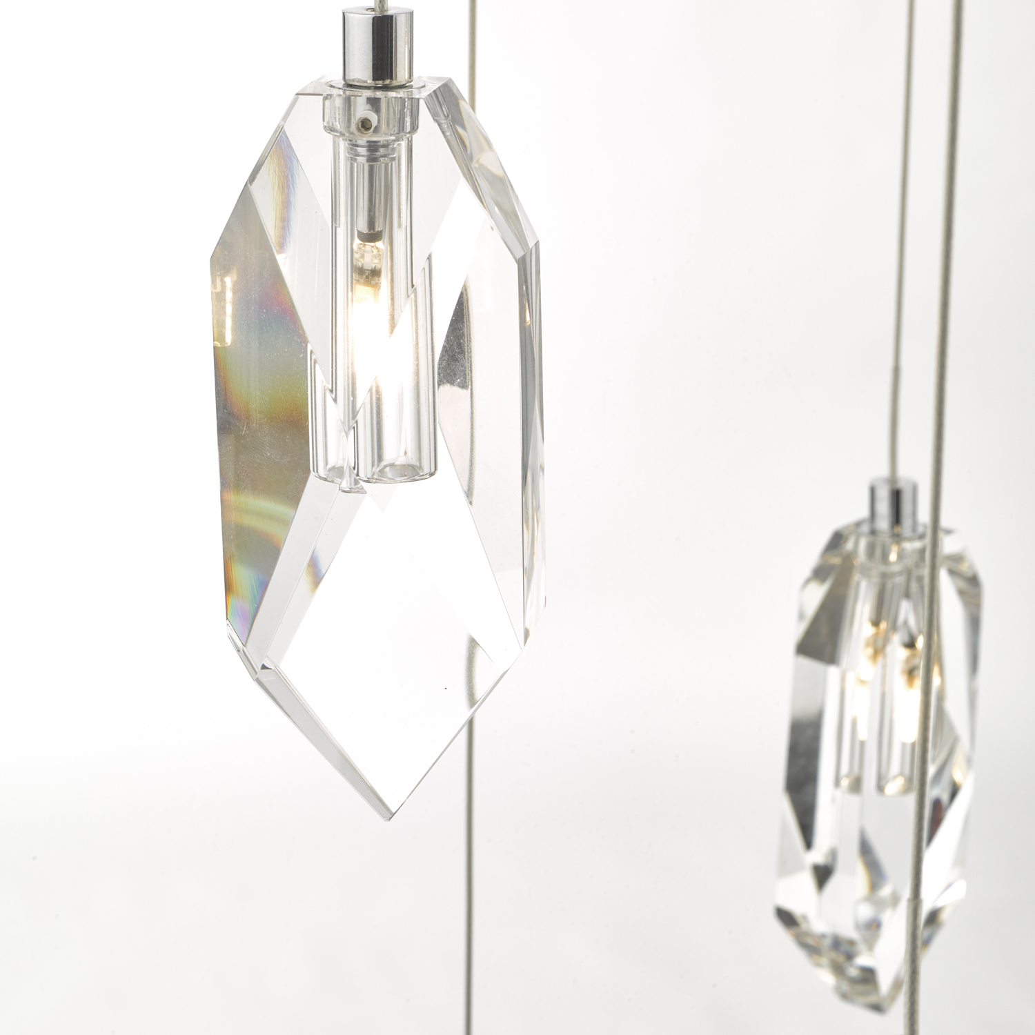 Crystal 12 Light Cluster Pendant Polished Chrome & Crystal
