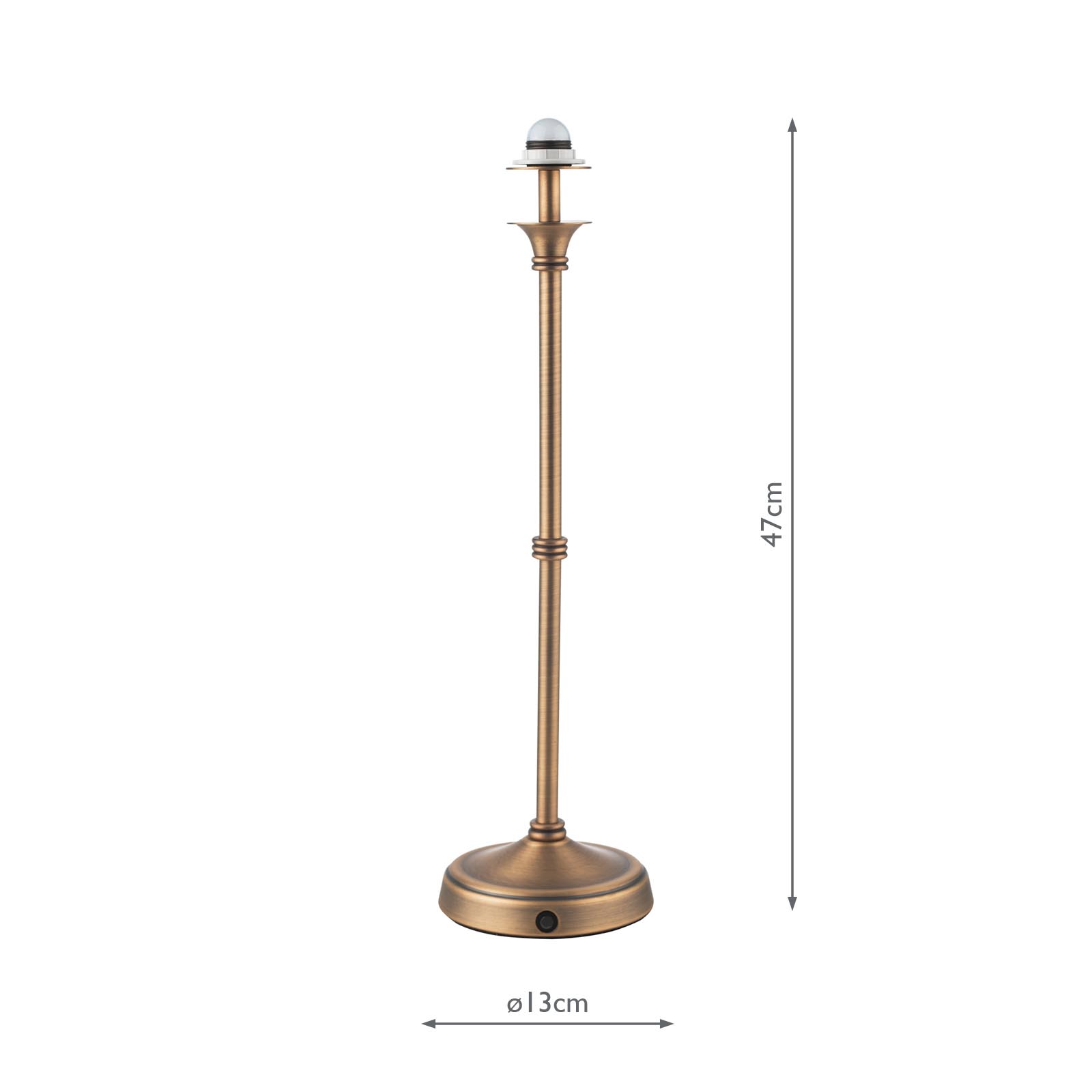 Dahl Rechargeable Table Lamp Antique Bronze Base Only LED