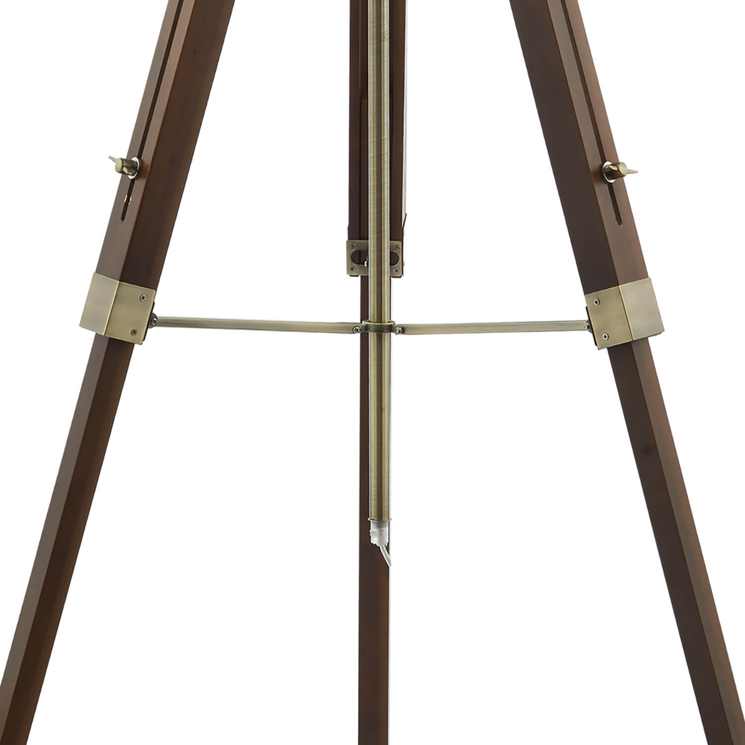 Easel Floor Lamp Dark Wood With Shade