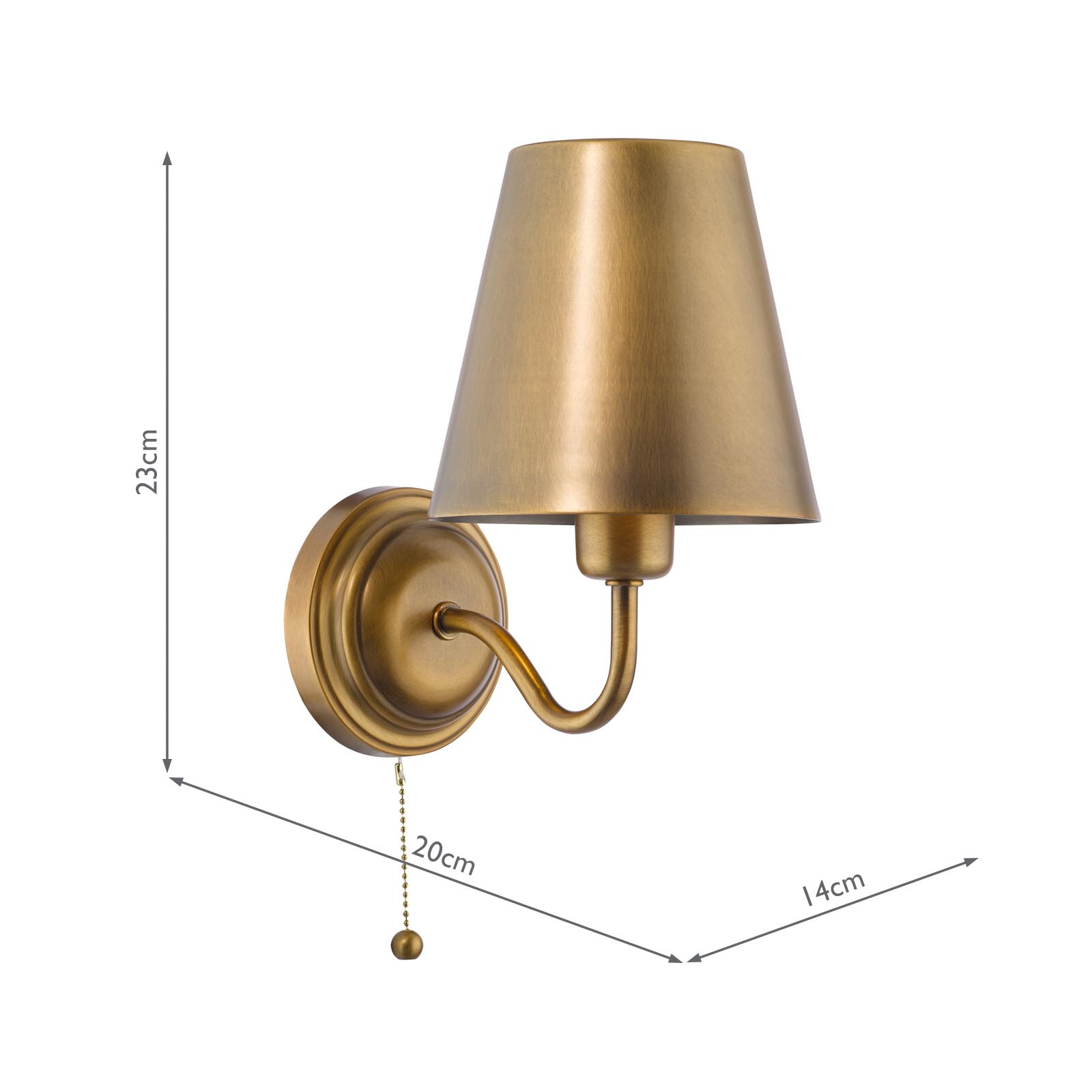 Elara Wall Lamp Antique Bronze With Bronze Metal Shades