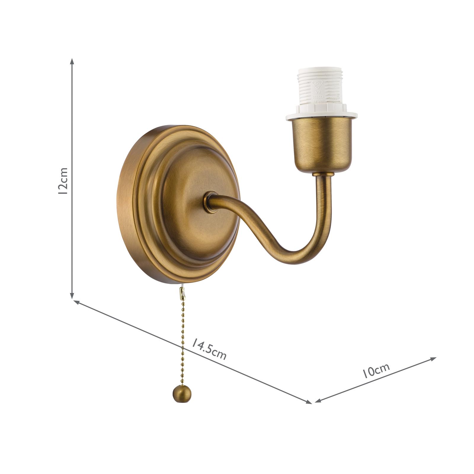 Elara Wall Light Antique Bronze Fitting Only