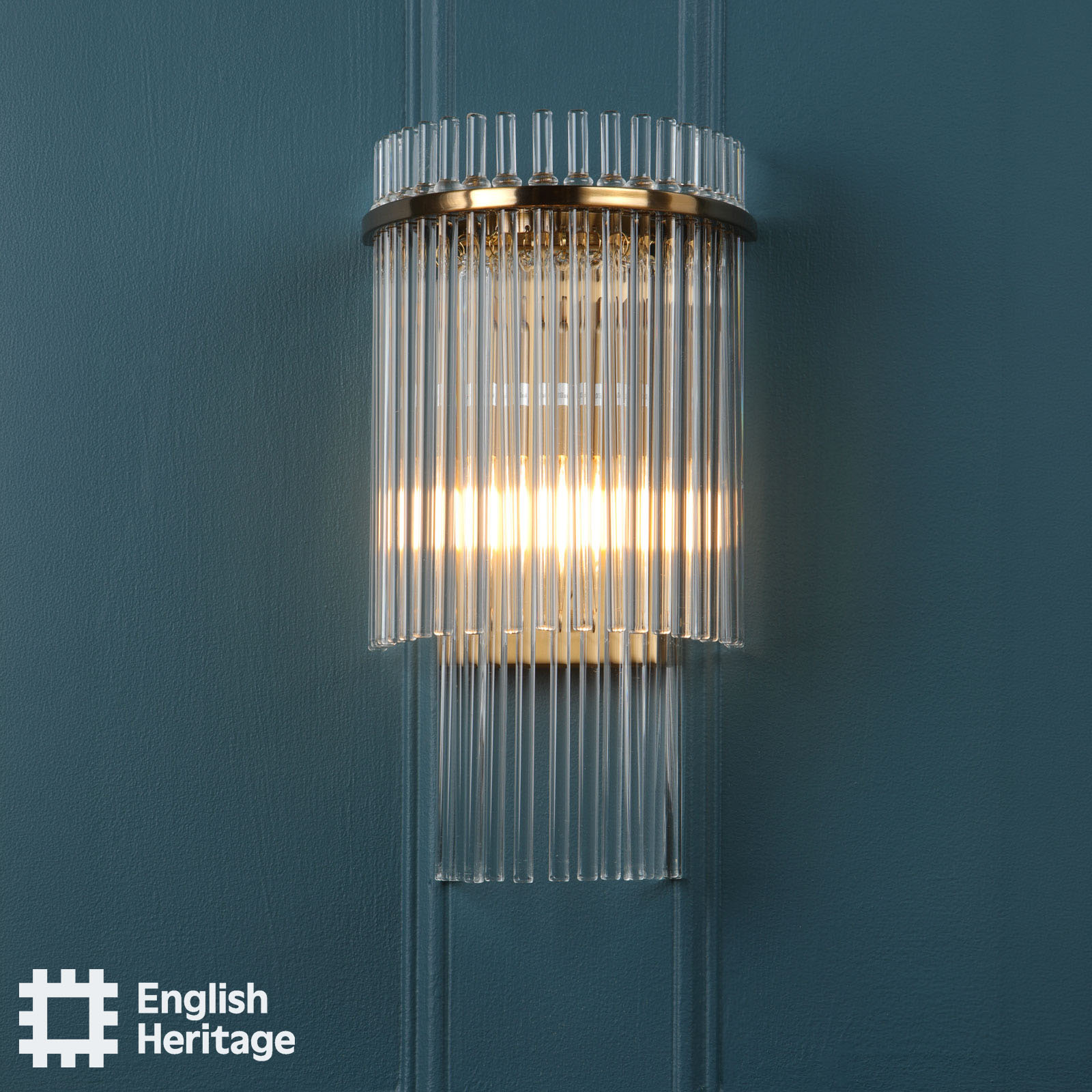 Eltham Wall Light Antique Gold and Glass