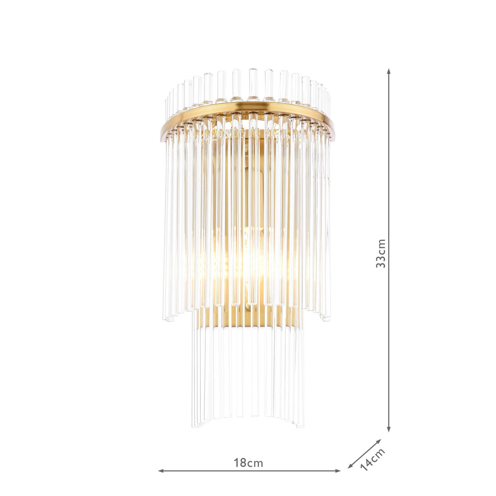 Eltham Wall Light Antique Gold and Glass