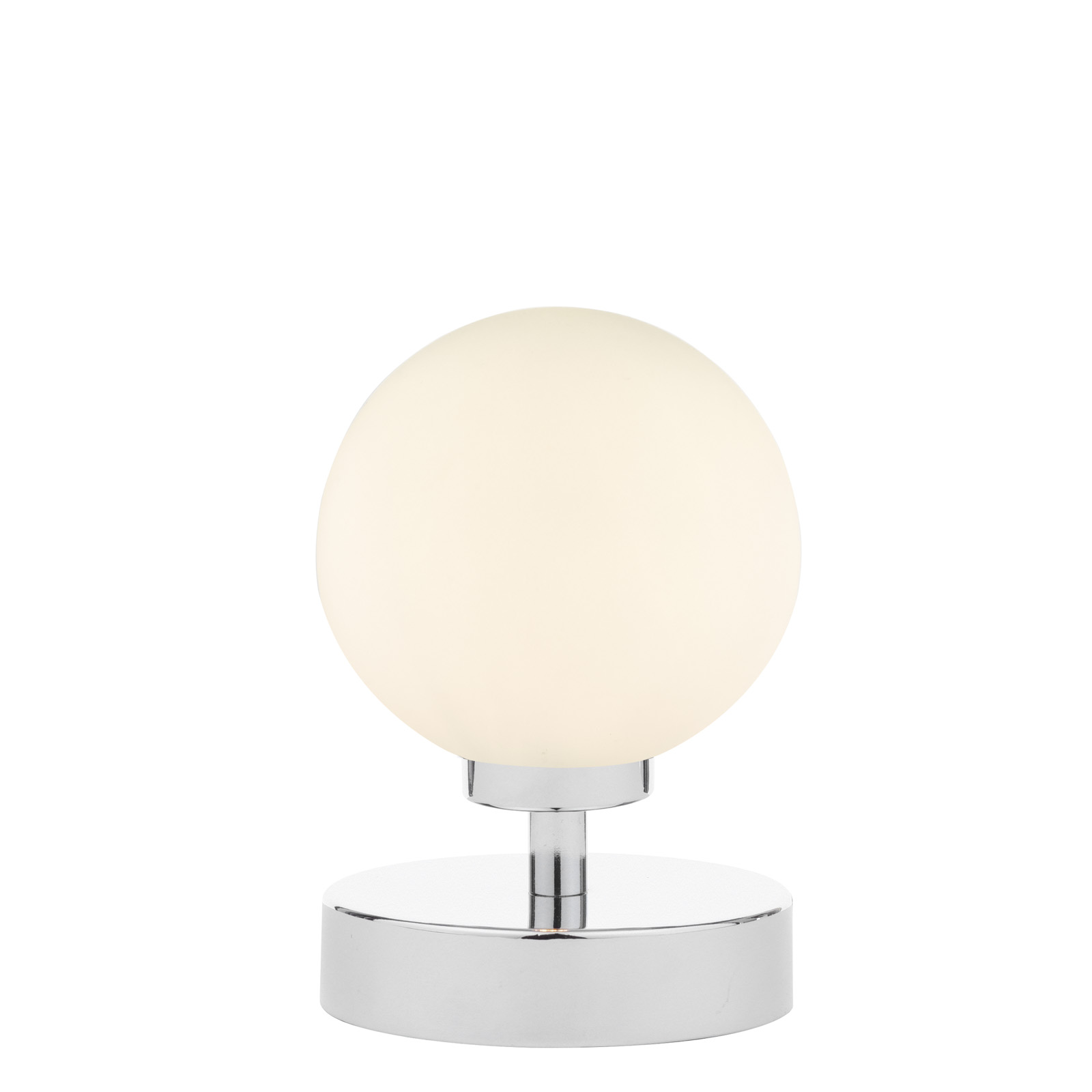 Esben Touch Table Lamp Polished Chrome With Opal Glass