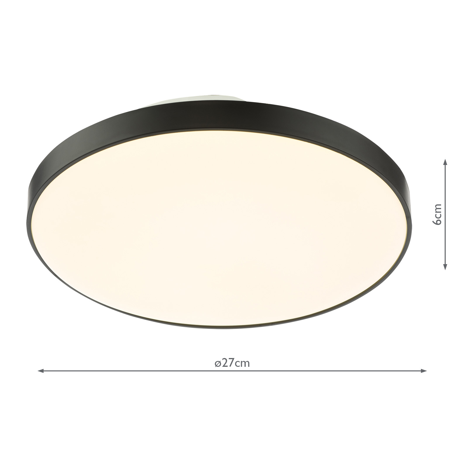 Essien Bathroom Ceiling Light White and Black LED IP44
