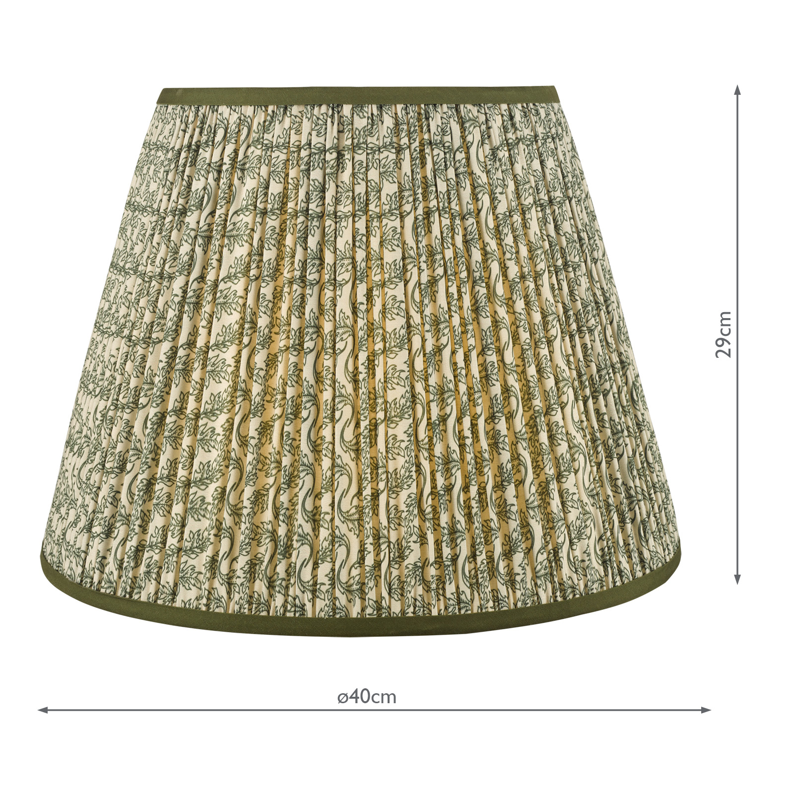 Esther Green Cotton Empire Shade 40cm