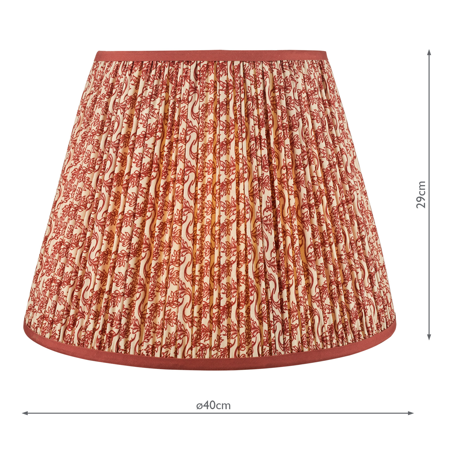Esther Red Cotton Empire Shade 40cm