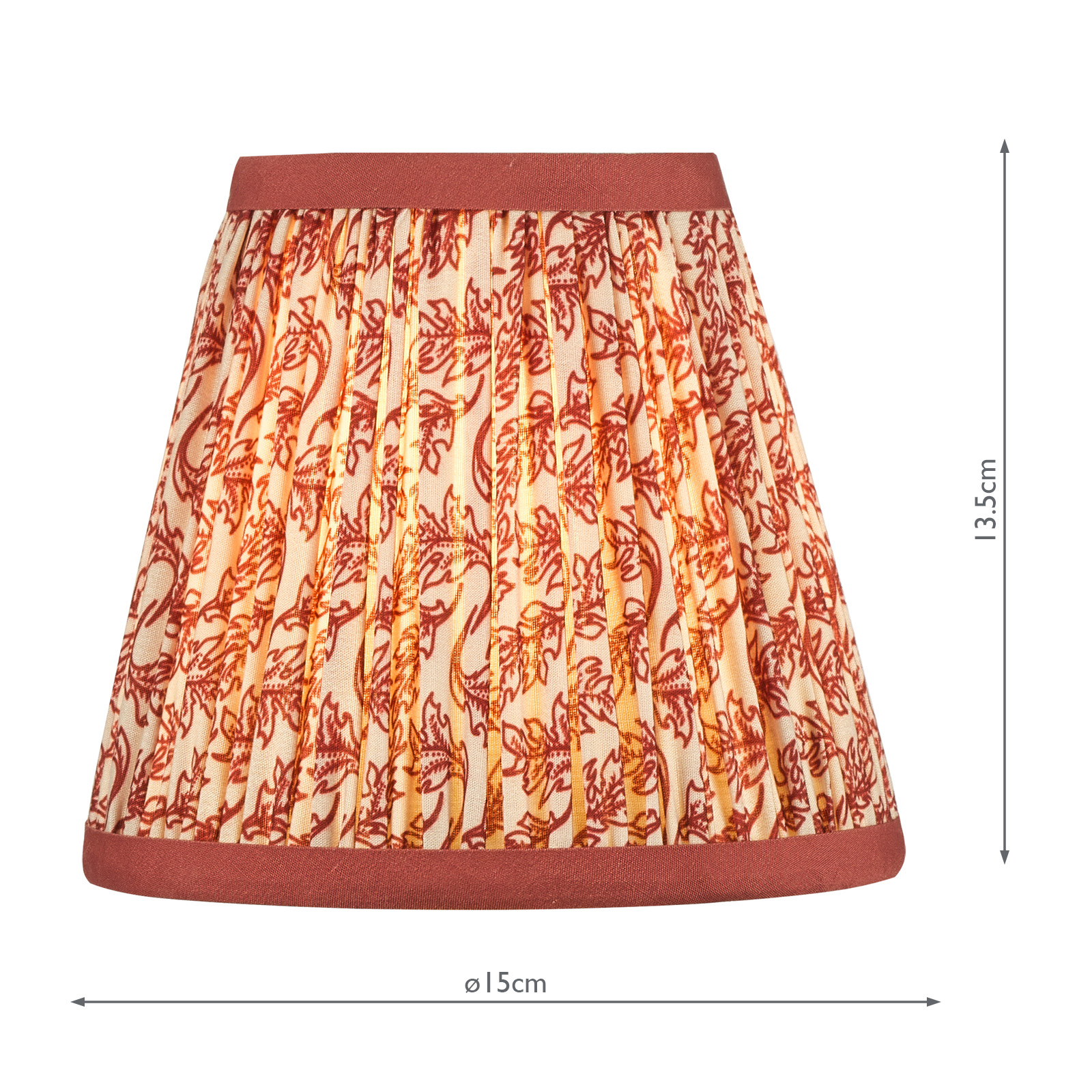 Esther Red Cotton Empire Shade 15cm