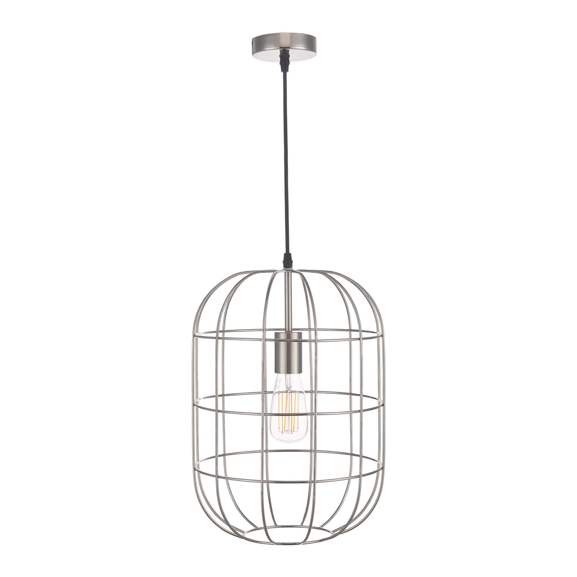 Eudora 1 Light Pendant Satin Nickel