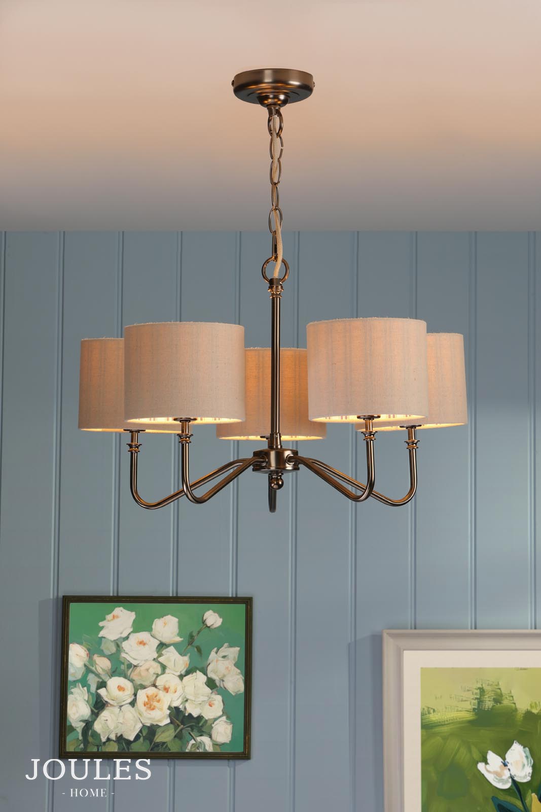 Joules Farley 5 Light Shadelier Satin Bronze With Shade
