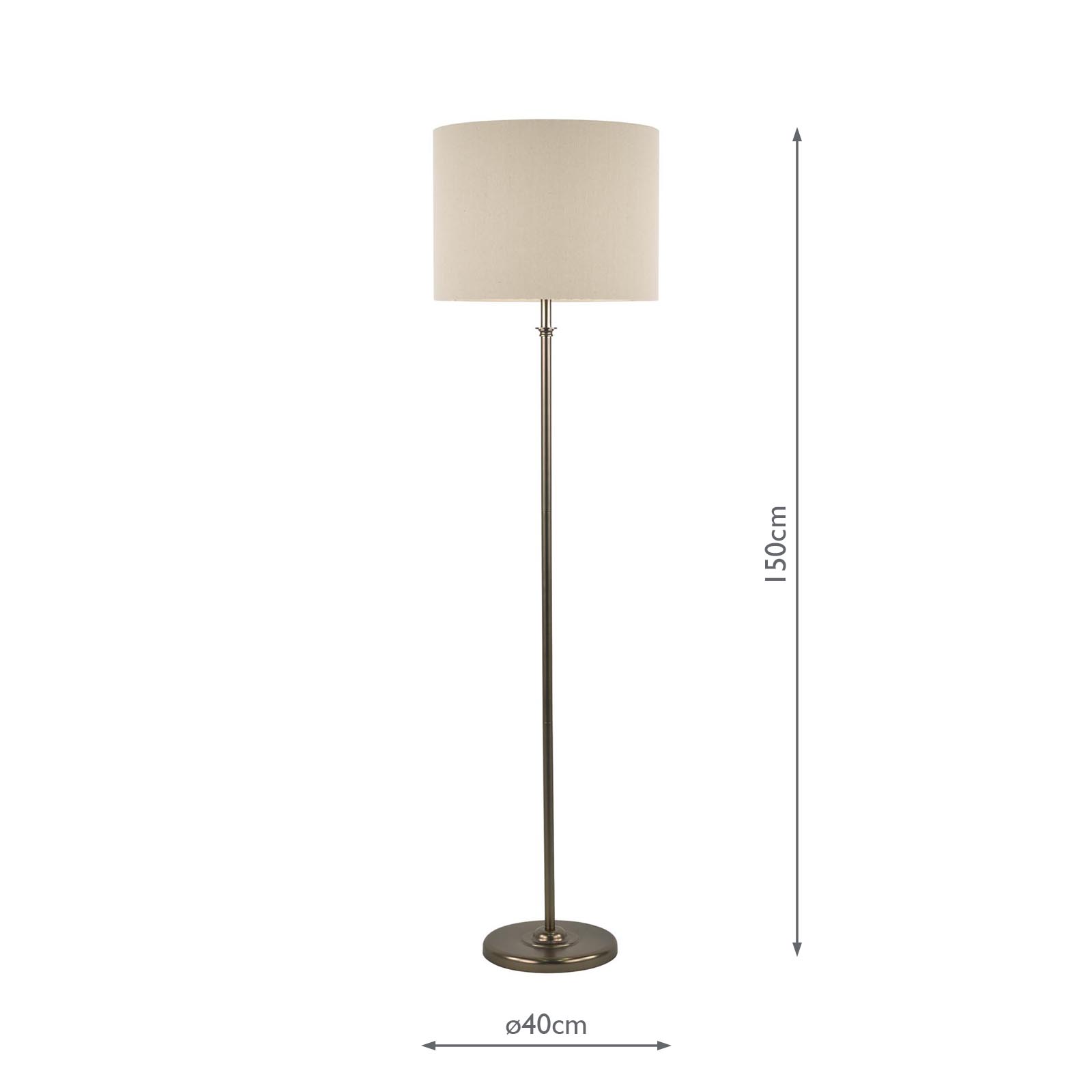 Joules Farley Floor Lamp Satin Bronze With Shade