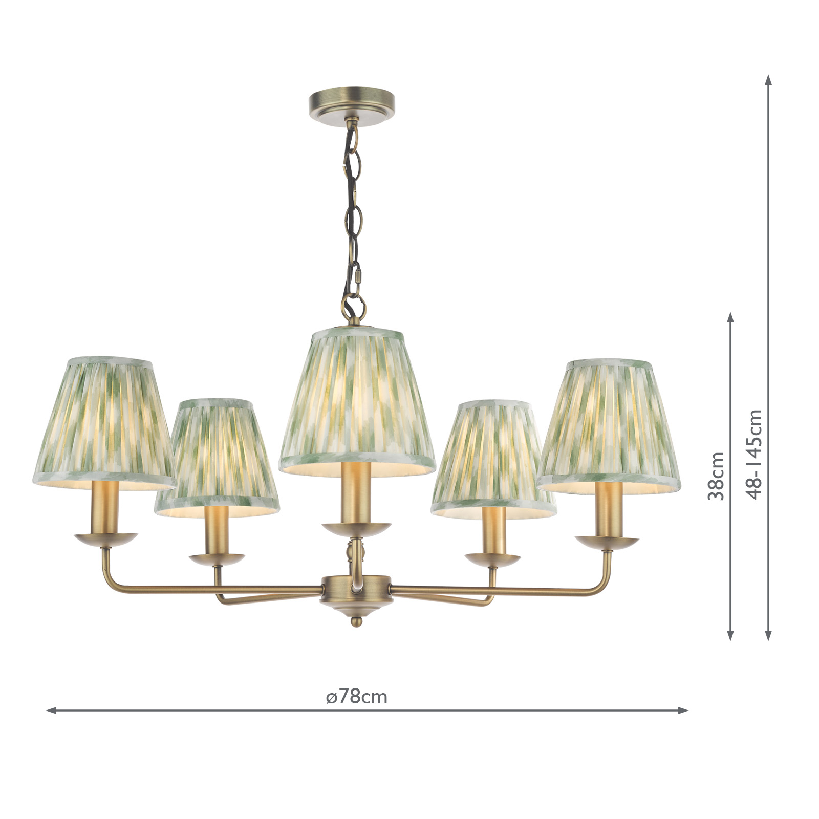 Favian 5 Light Pendant Matt Bronze With Shade