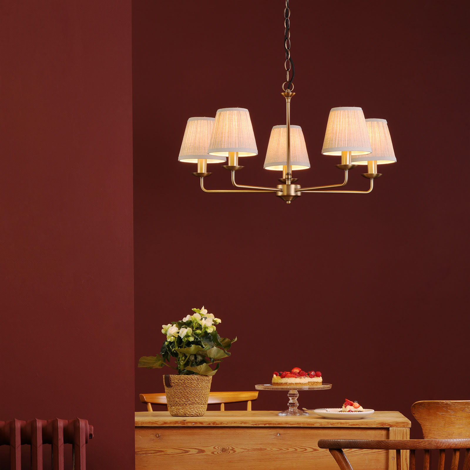 Favian 5 Light Pendant Matt Bronze Fitting Only