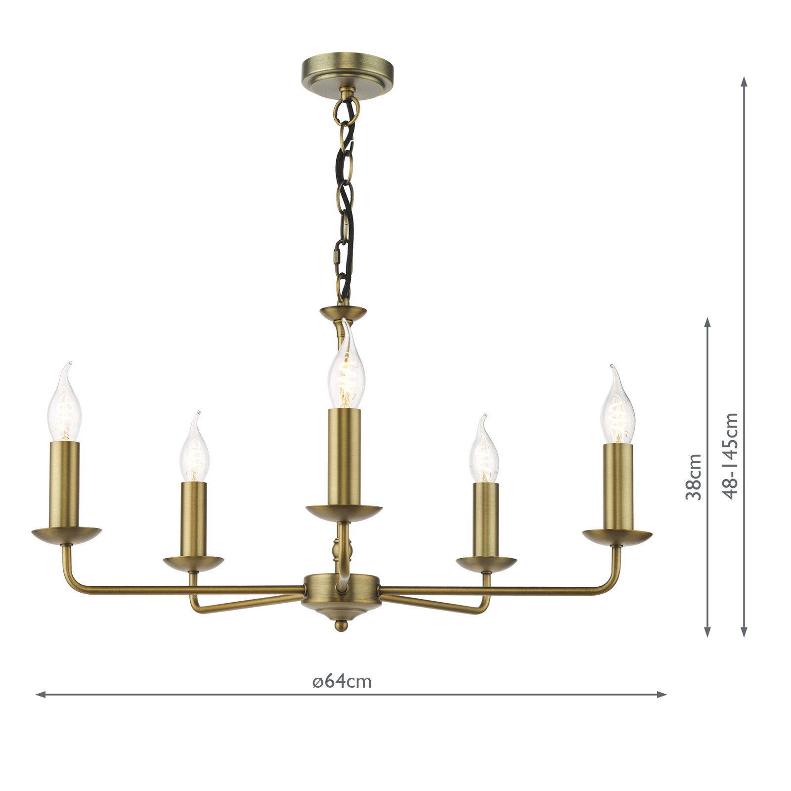 Favian 5 Light Pendant Matt Bronze Fitting Only