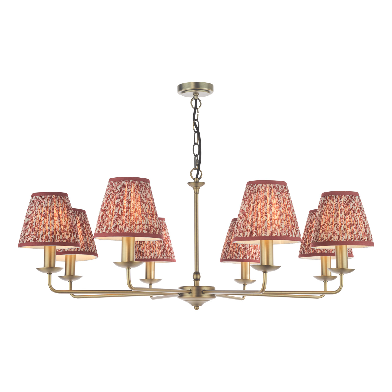 Favian 8 Light Pendant Matt Bronze With Shade