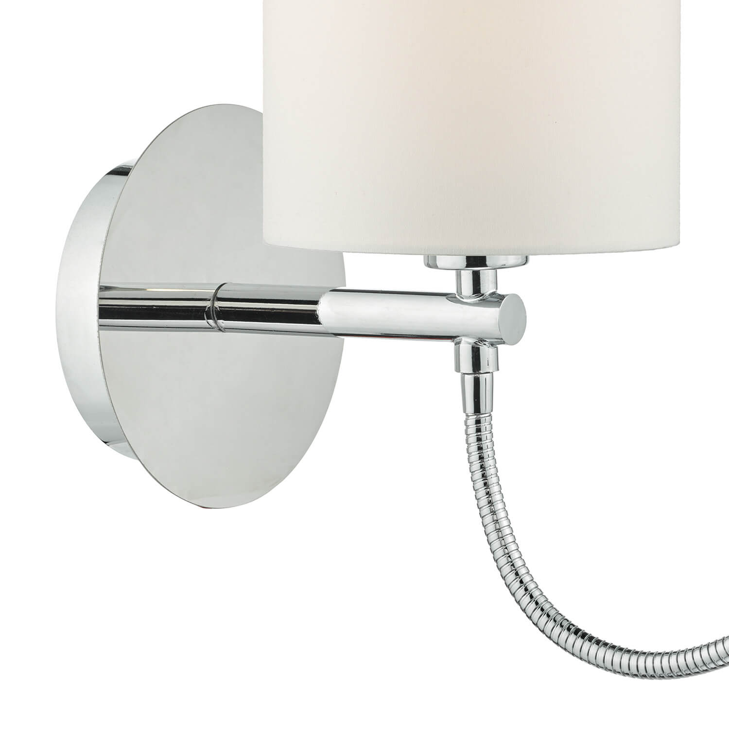 Feta Wall Light Polished Chrome With Shade LED