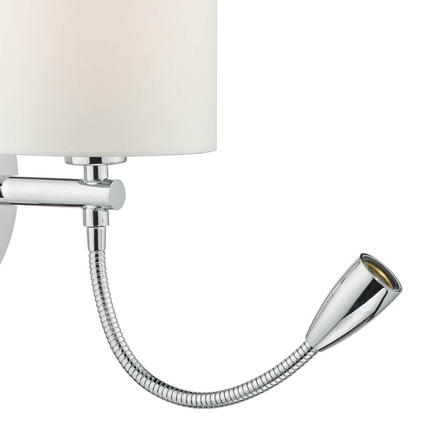 Feta Wall Light Polished Chrome With Shade LED