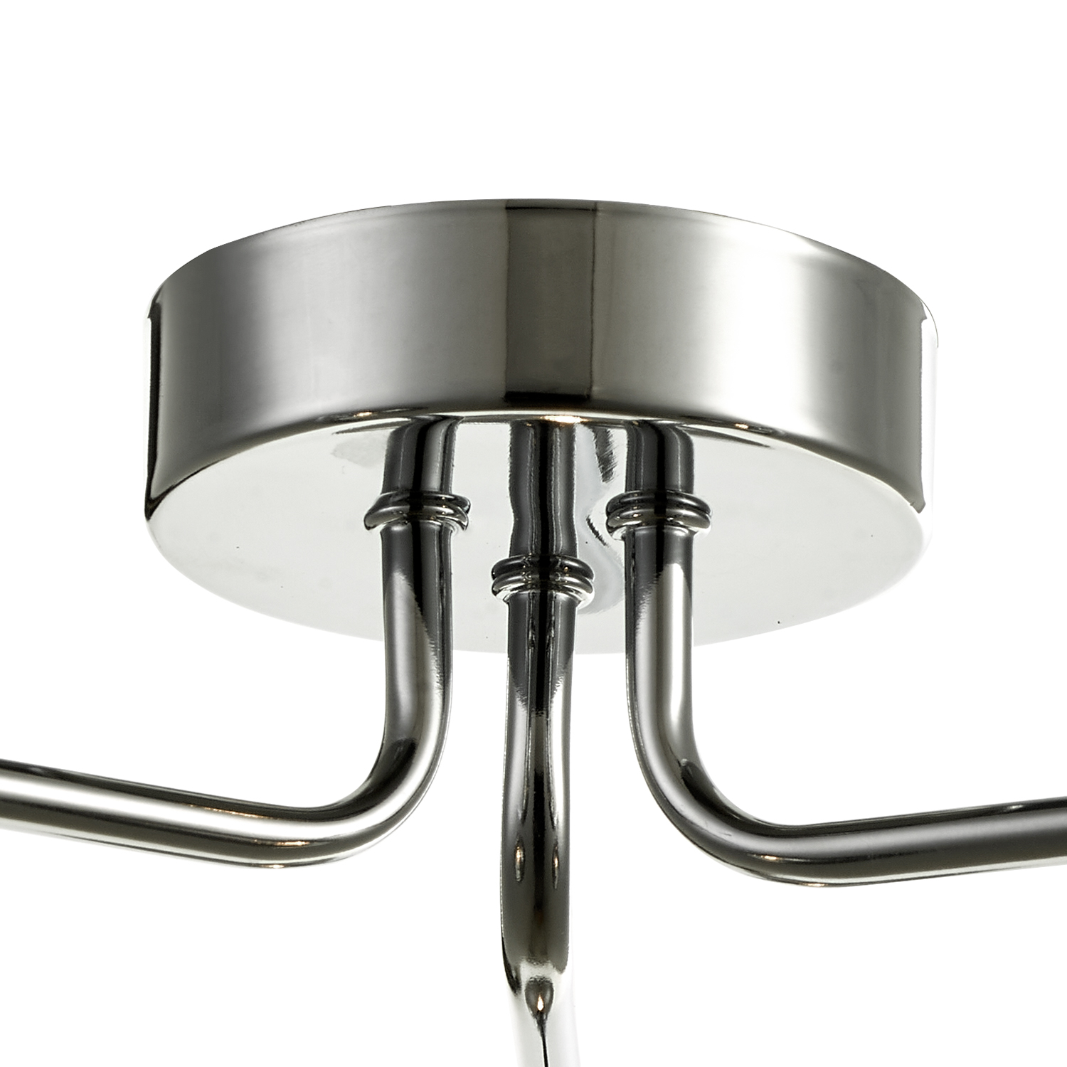 Feya 3 Light Semi Flush Polished Chrome With Smoked Glass