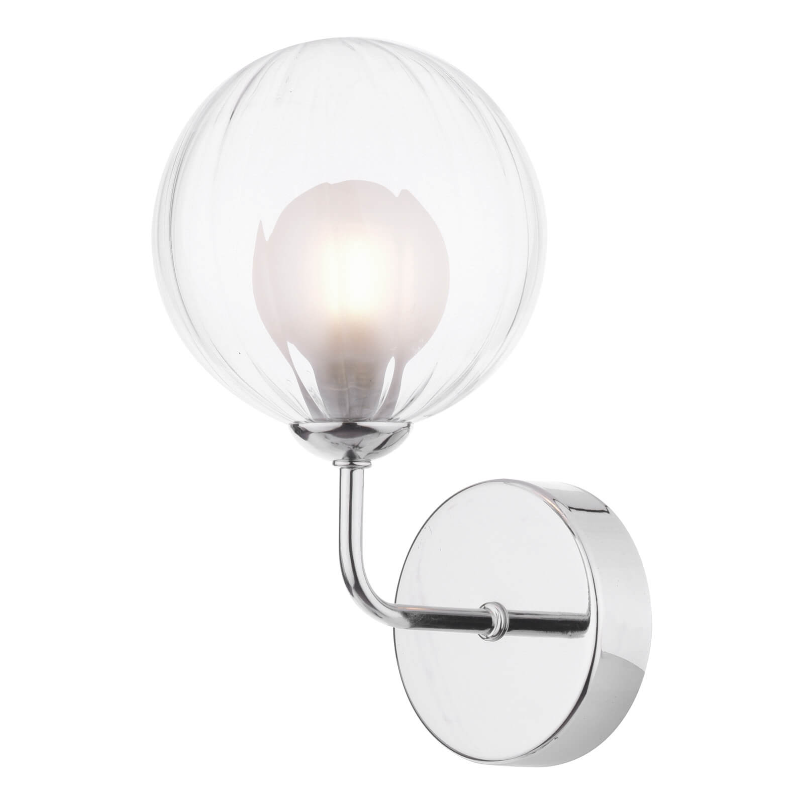 Feya Wall Light Polished Chrome With Clear/Opal Glass