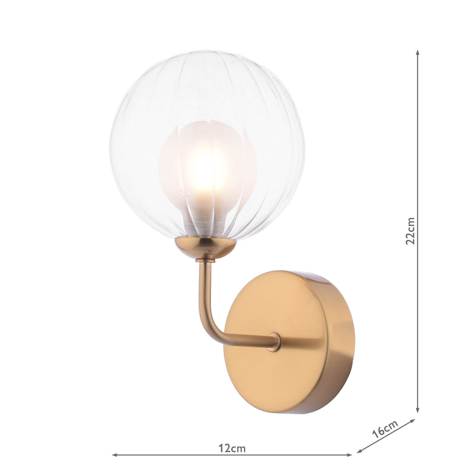 Feya Wall Light Antique Bronze With Clear/Opal Glass