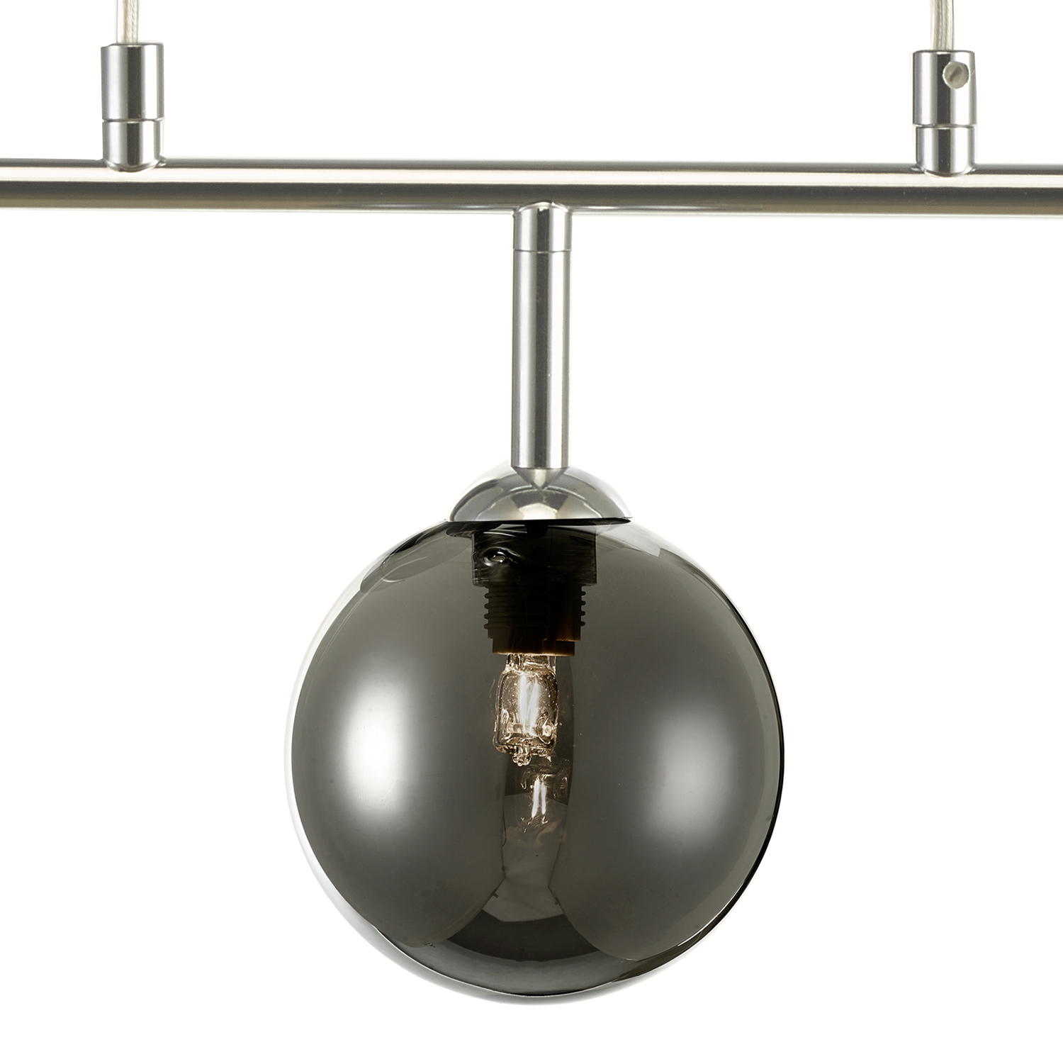 Feya 3 Light Bar Pendant Polished Chrome With Smoked Glass