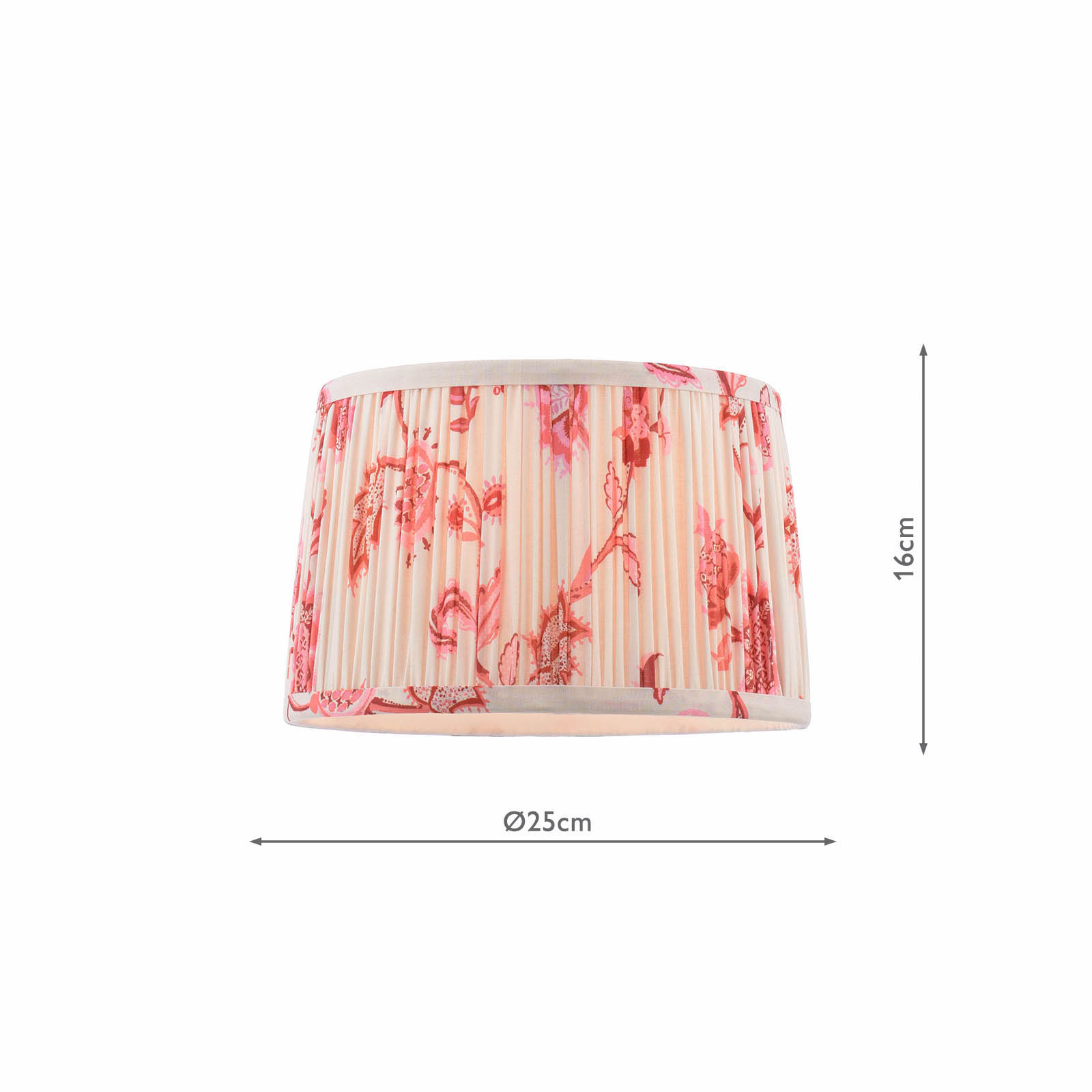 Joules Folly Pink Cotton Tapered Drum Shade 25cm